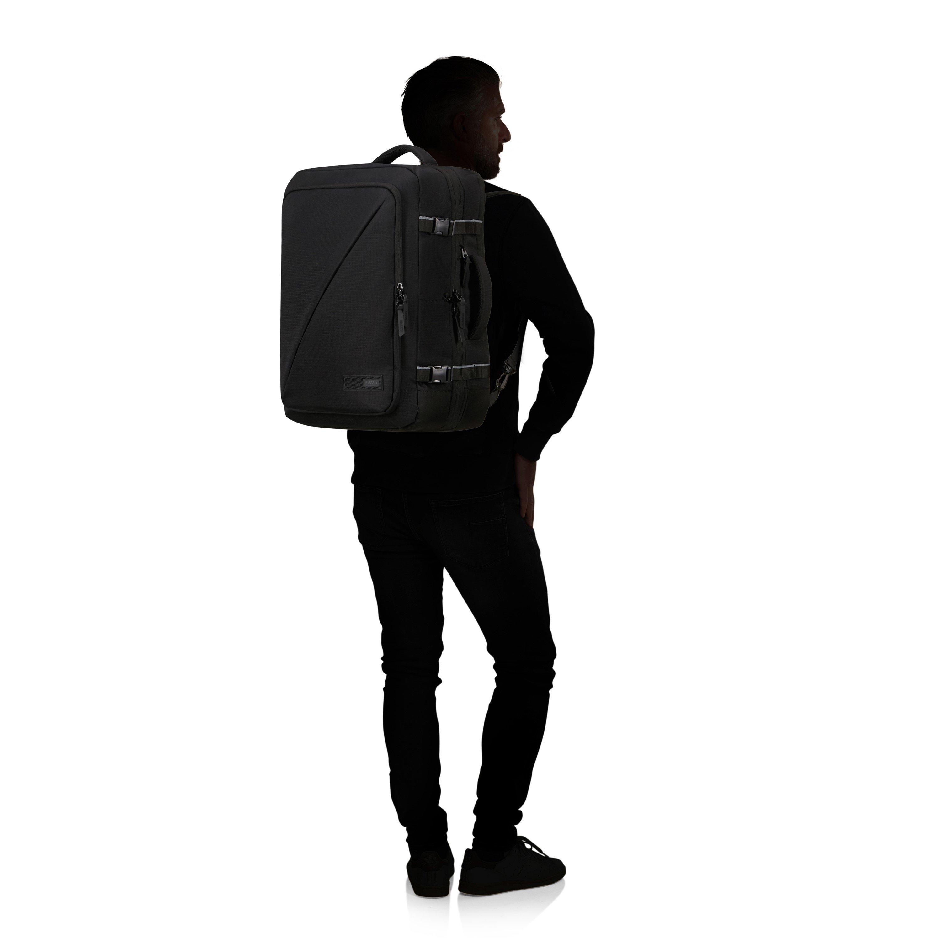 Black - American Tourister - Take2Cabin Travel 55x35x23/25cm EXP Cabin L Backpack - 3