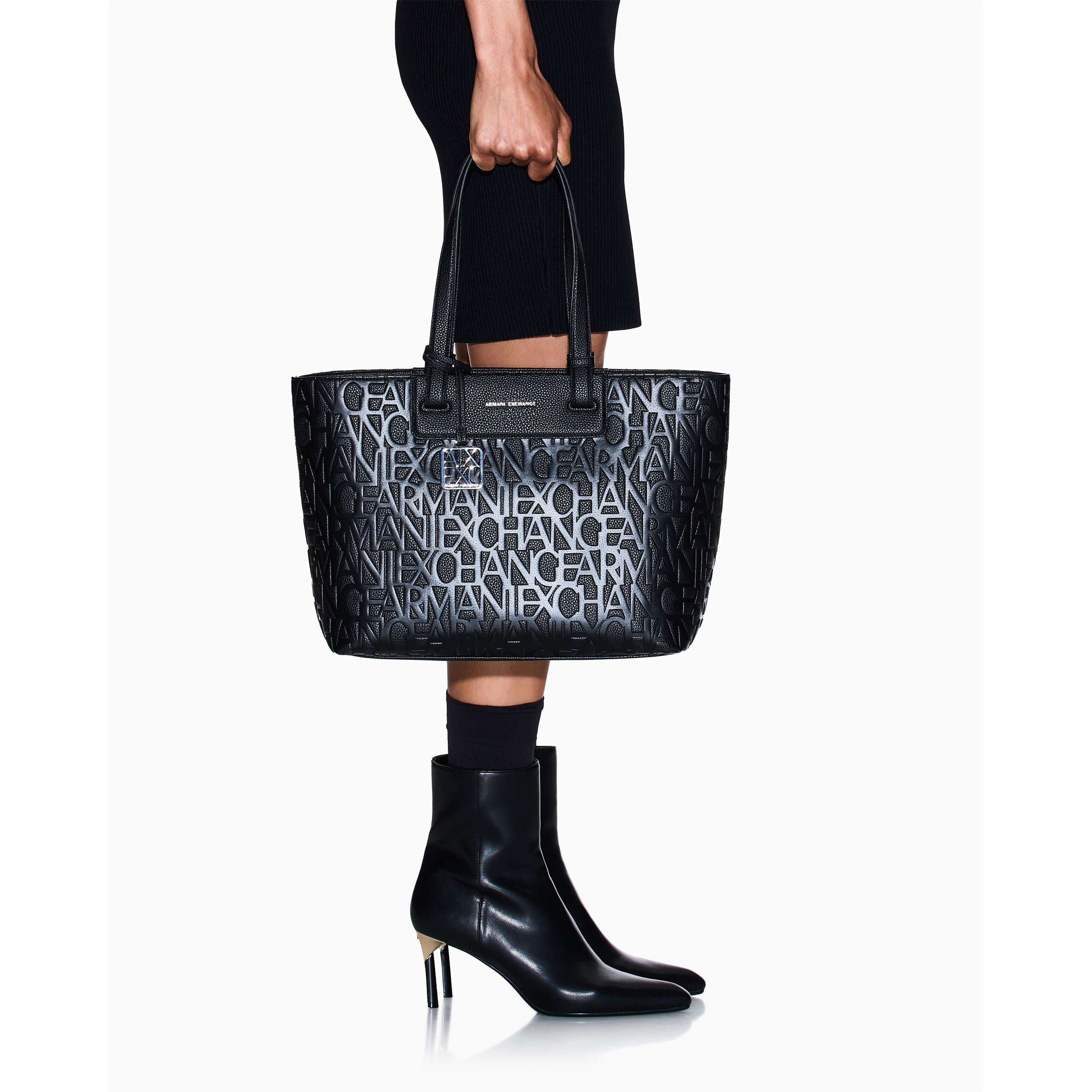 Black - Armani Exchange - Armani Exchange Shopping Bag - 1