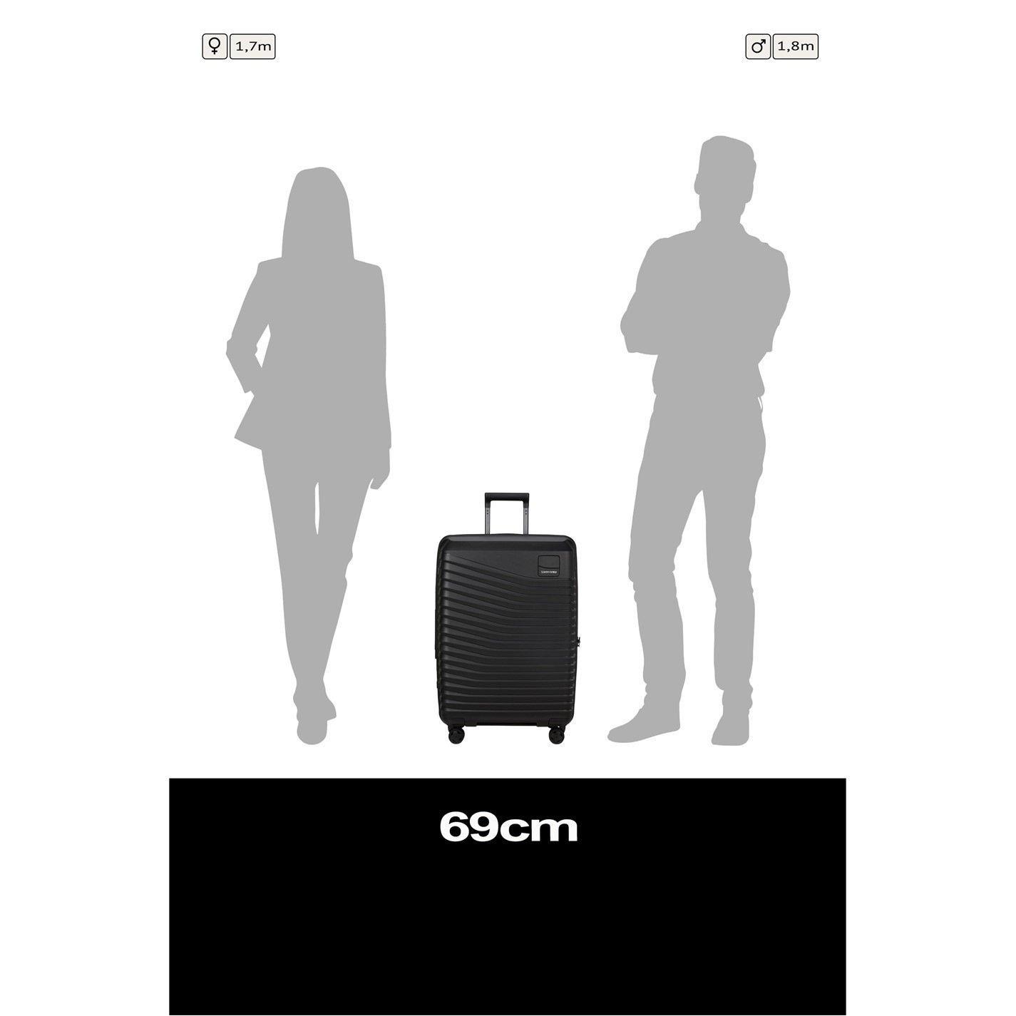 Black - Samsonite - Intuo Spinner 69x48x28/31cm Medium Hard Suitcase - 4