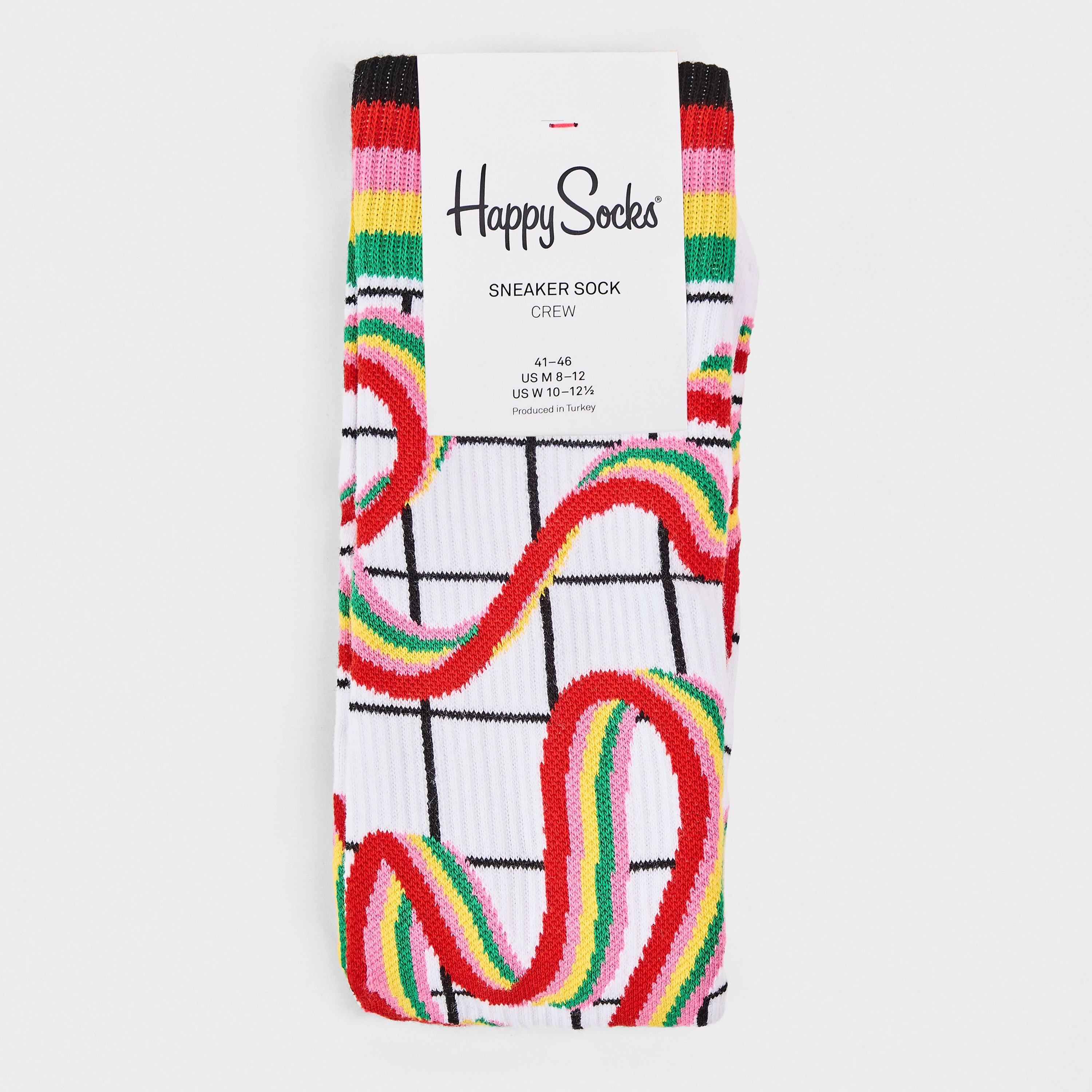 Hvid - Happy Socks - Rainbow Crew Sk 99 - 2