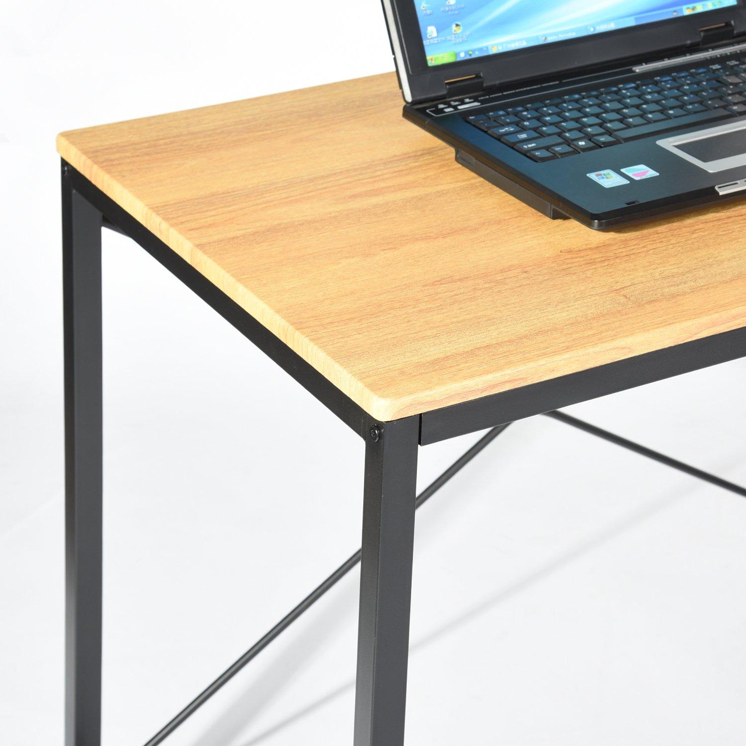 Brown - FurnitureR - Workstation Desk with Four Shelves - 4