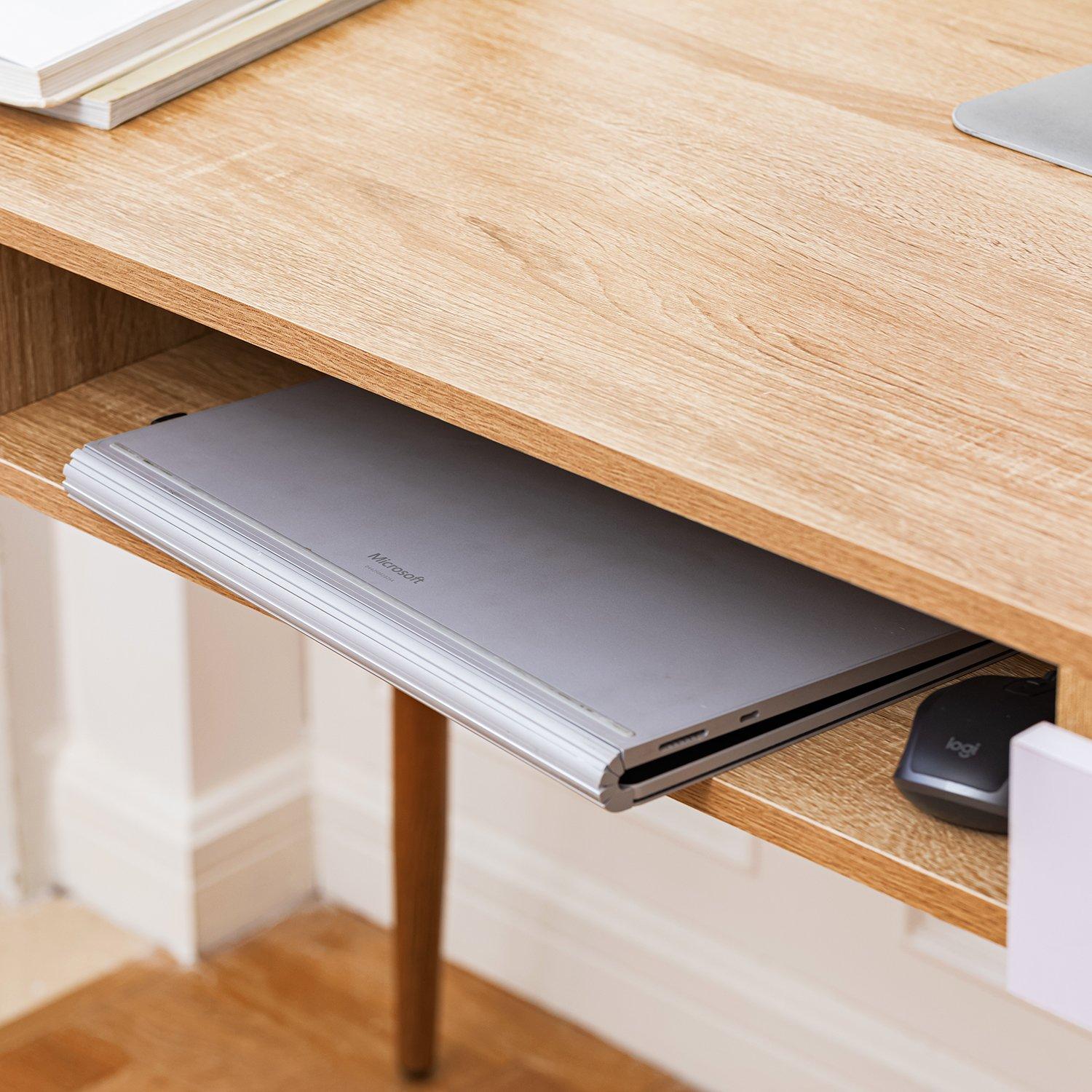 White - FurnitureR - Bosut 120cm Desk with Two Drawers - 5