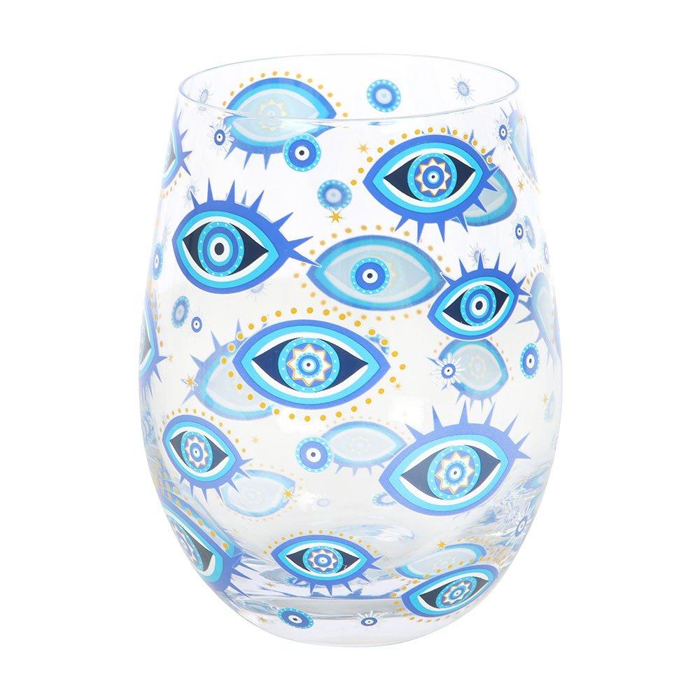 Blue - Something Different - All Seeing Eye Print Stemless Glass - 2