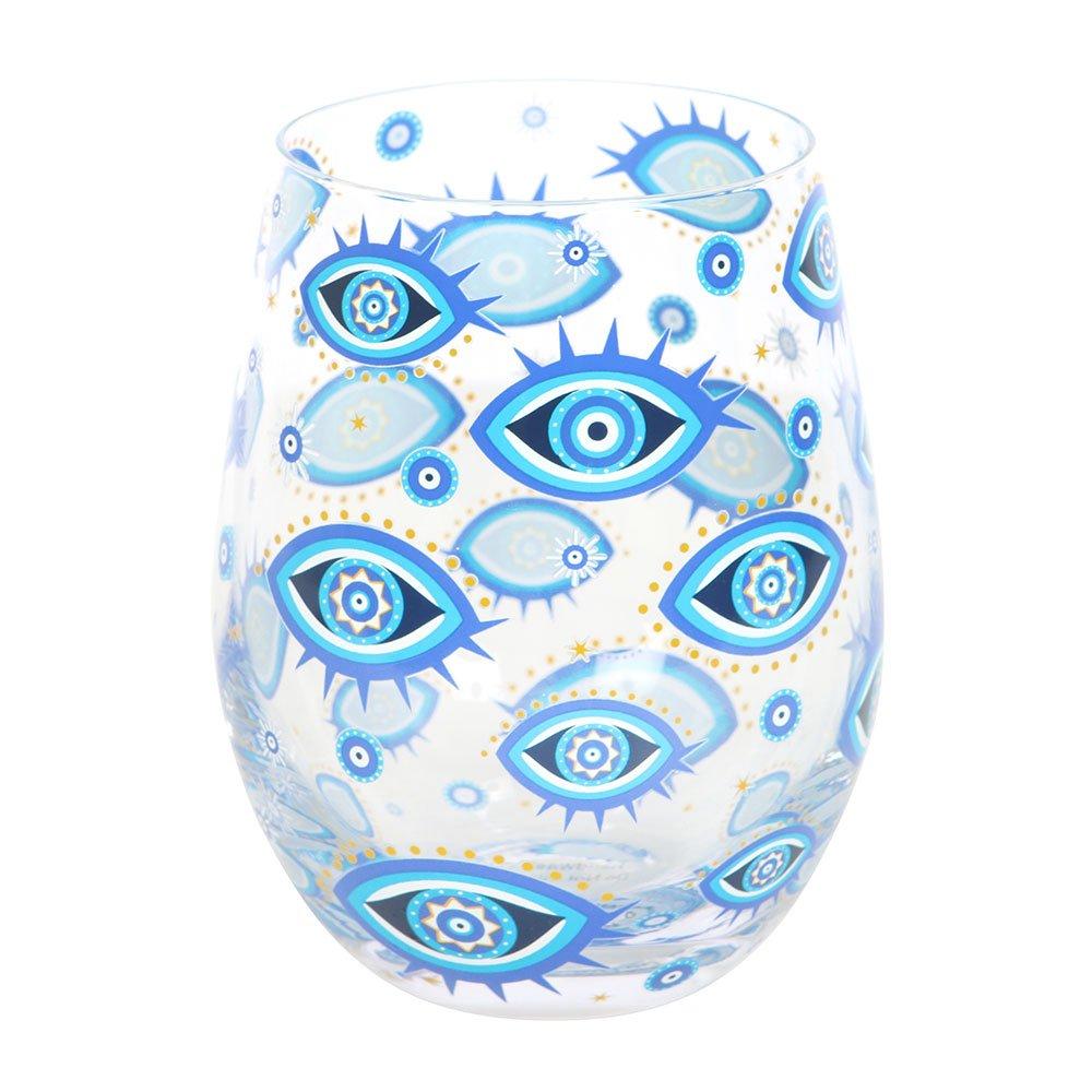 Blue - Something Different - All Seeing Eye Print Stemless Glass - 3