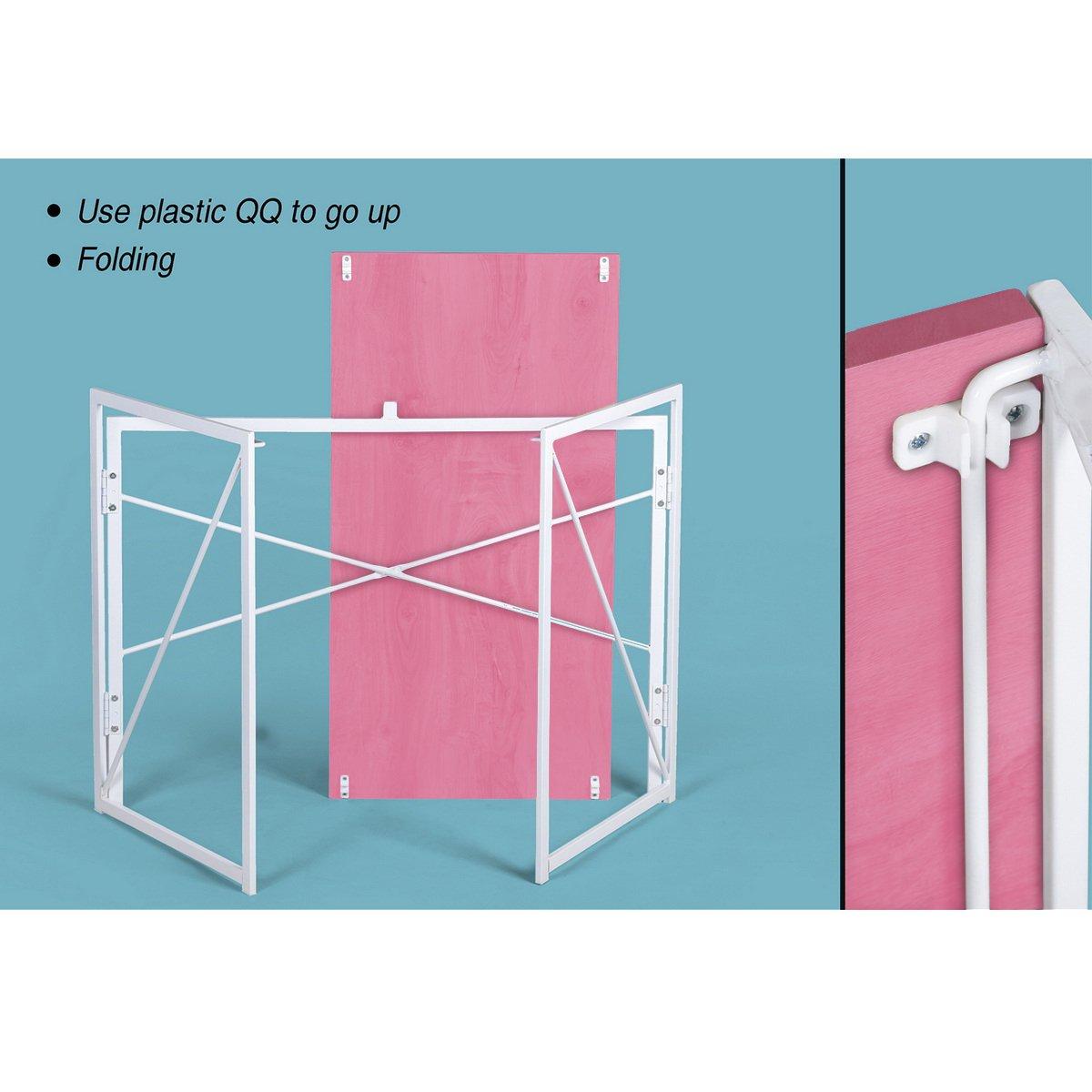 Pink White - FurnitureR - Foldable Desk - 2