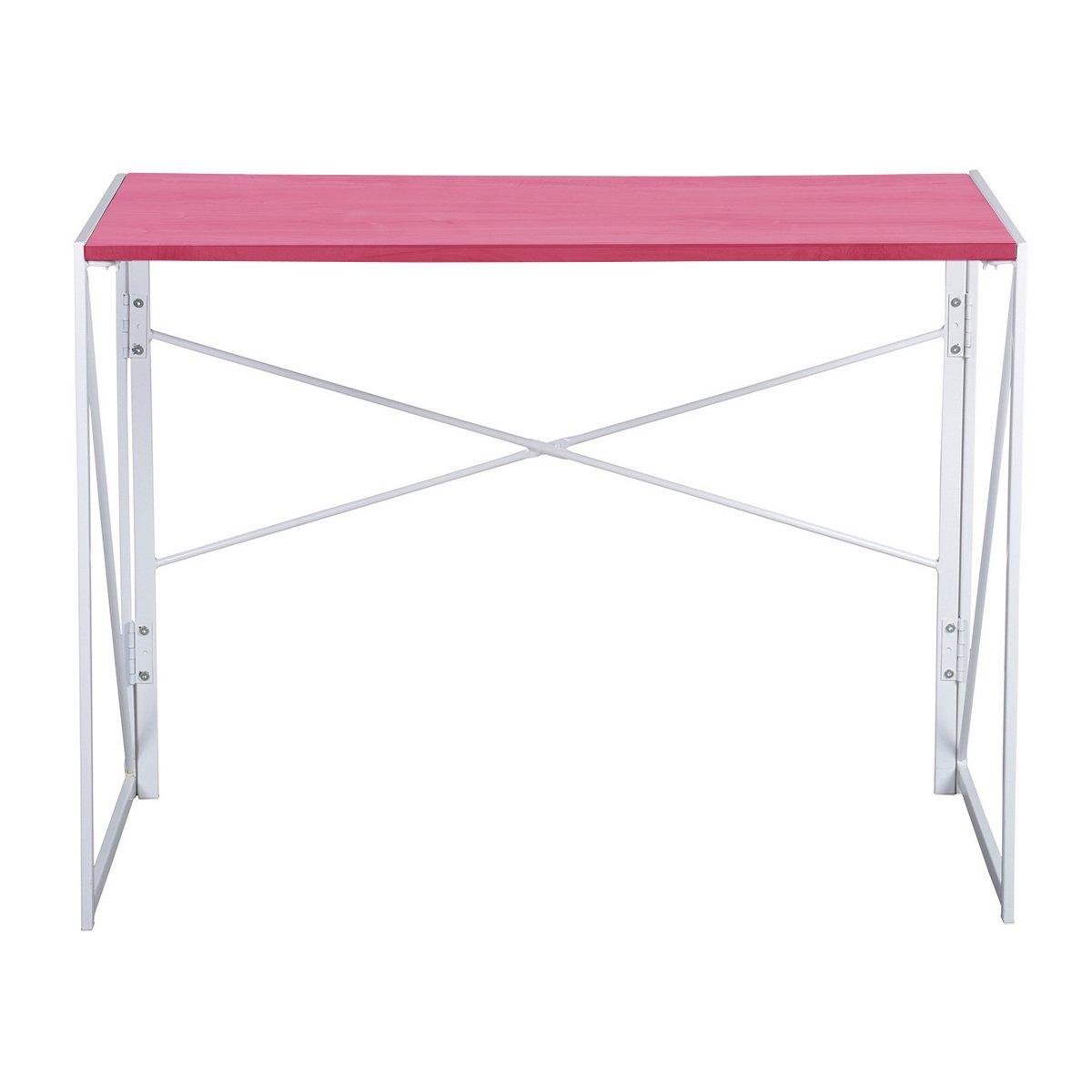 Pink White - FurnitureR - Foldable Desk - 5