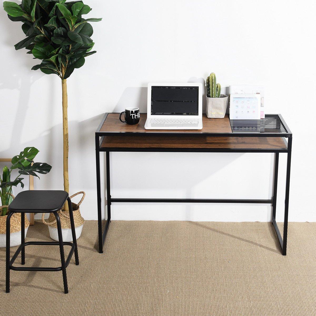 Alfi 110cm Desk with One Shelf
