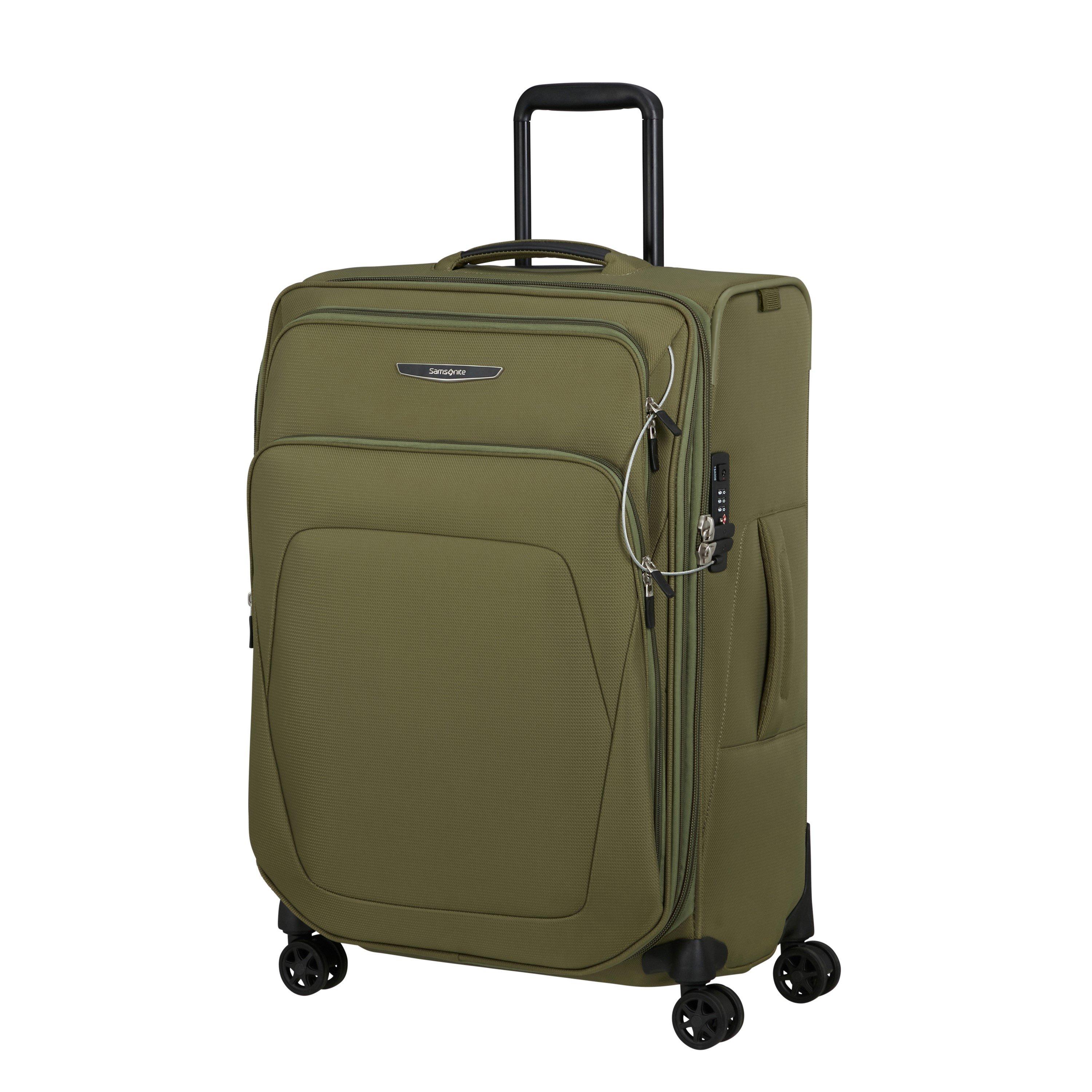 Olive - Samsonite - Spark SNG Eco Spinner 67x44x27/31cm EXP FL Medium Soft Suitcase - 1