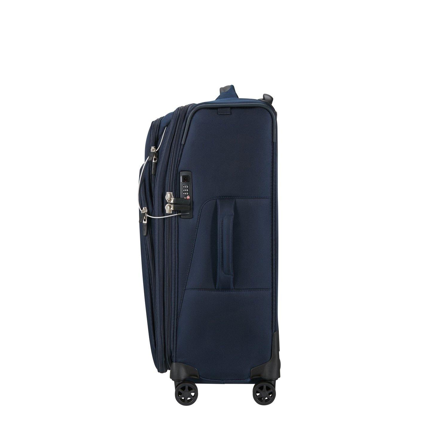 Midnight Blue - Samsonite - Spark SNG Eco Spinner 67x44x27/31cm EXP FL Medium Soft Suitcase - 4