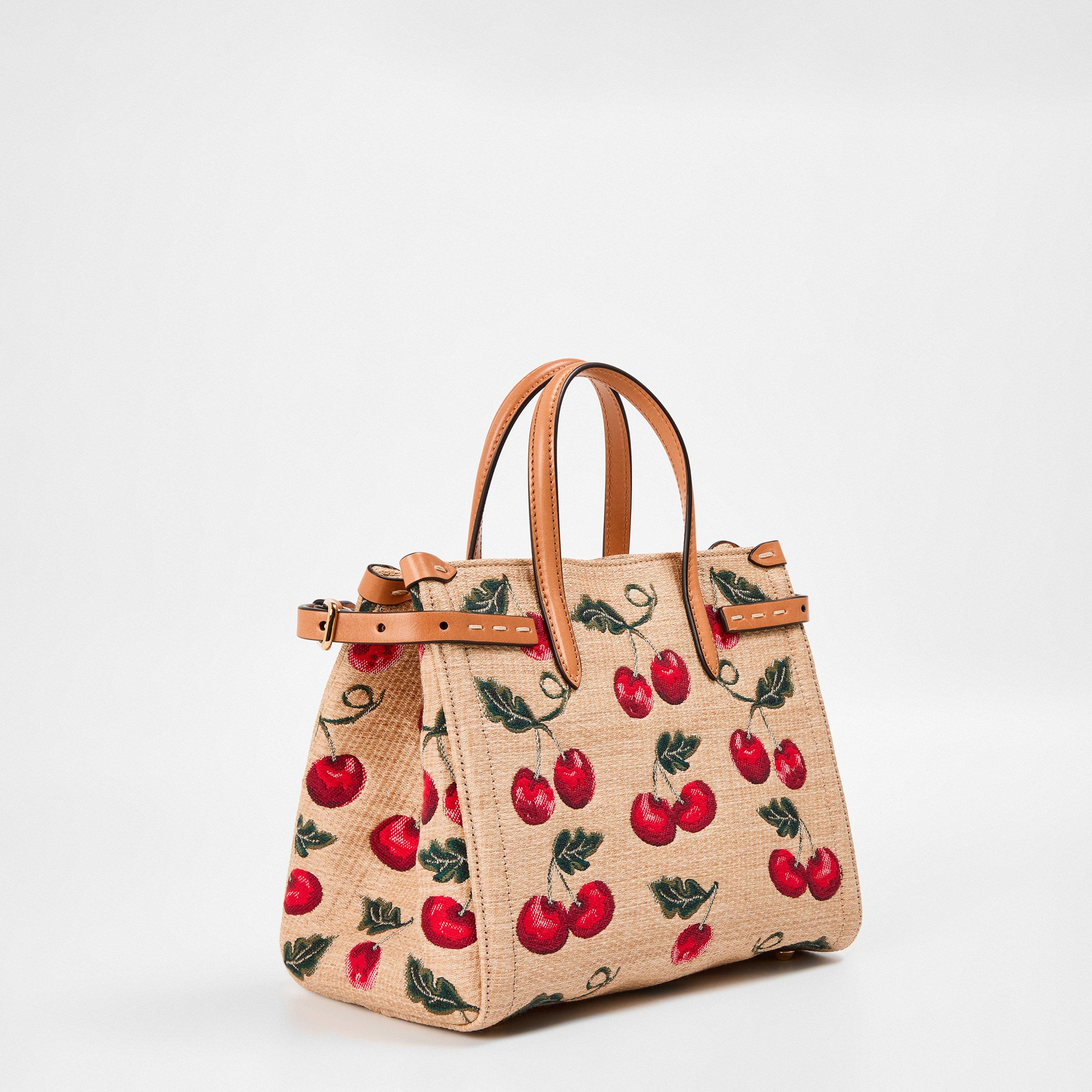 VALENTINO Antibes チェリートート Valentino Garavani Medium Canvas Antibes Cherry Tote Bag