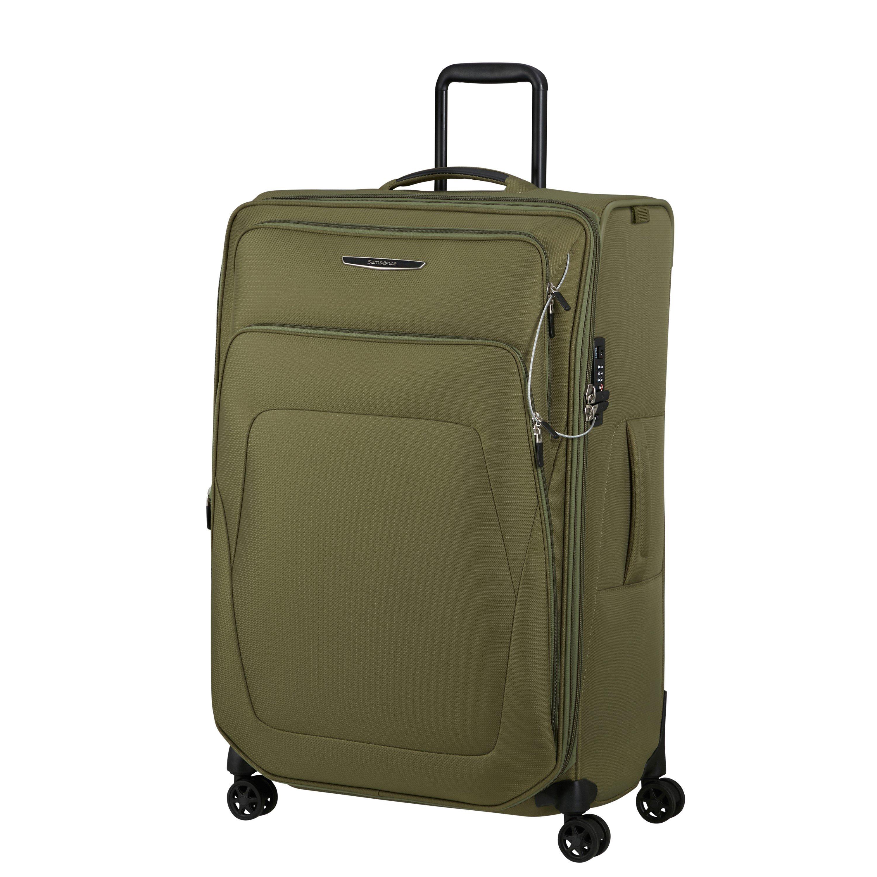 Olive - Samsonite - Spark SNG Eco Spinner 79x48x31/35cm EXP FL Large Soft Suitcase - 1