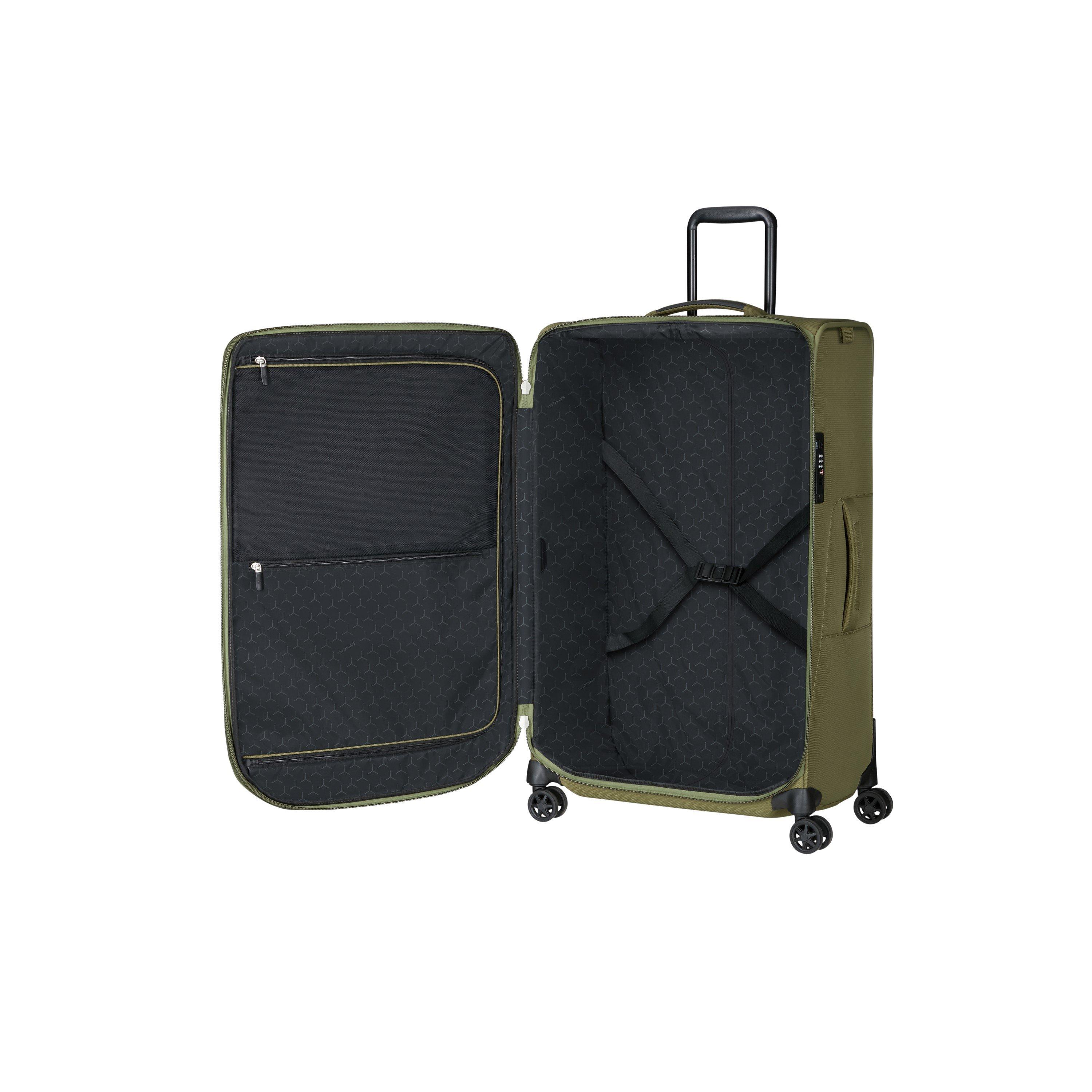 Olive - Samsonite - Spark SNG Eco Spinner 79x48x31/35cm EXP FL Large Soft Suitcase - 2