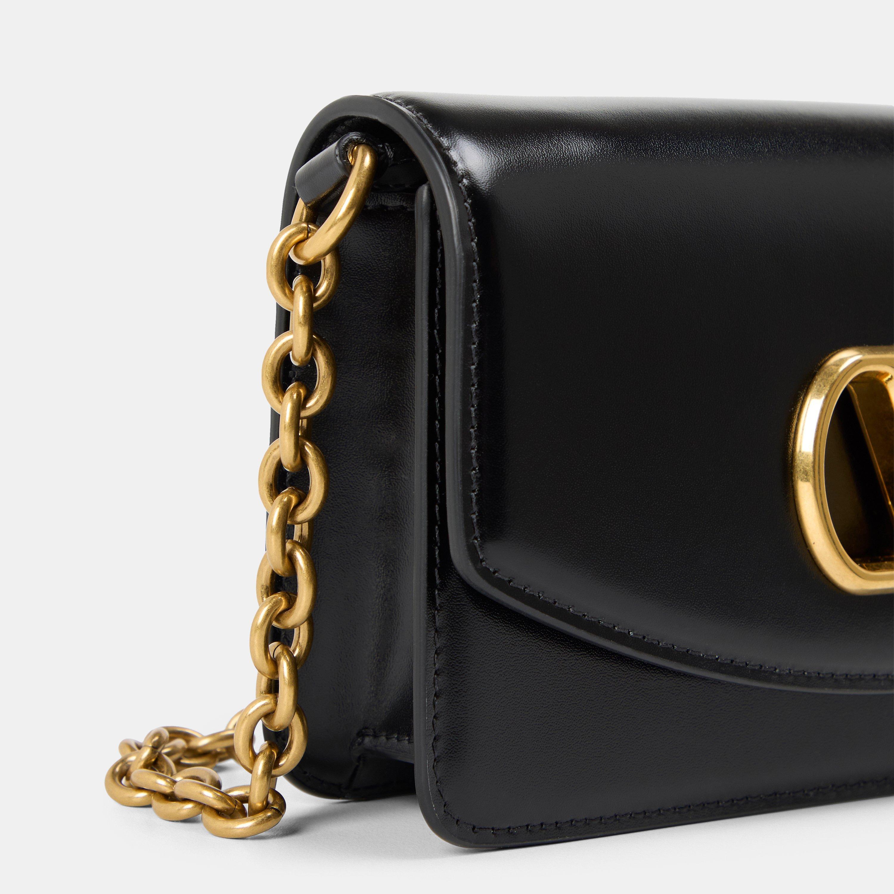 Black - Valentino Garavani - Women's VG Vain Wallet On Chain - 4