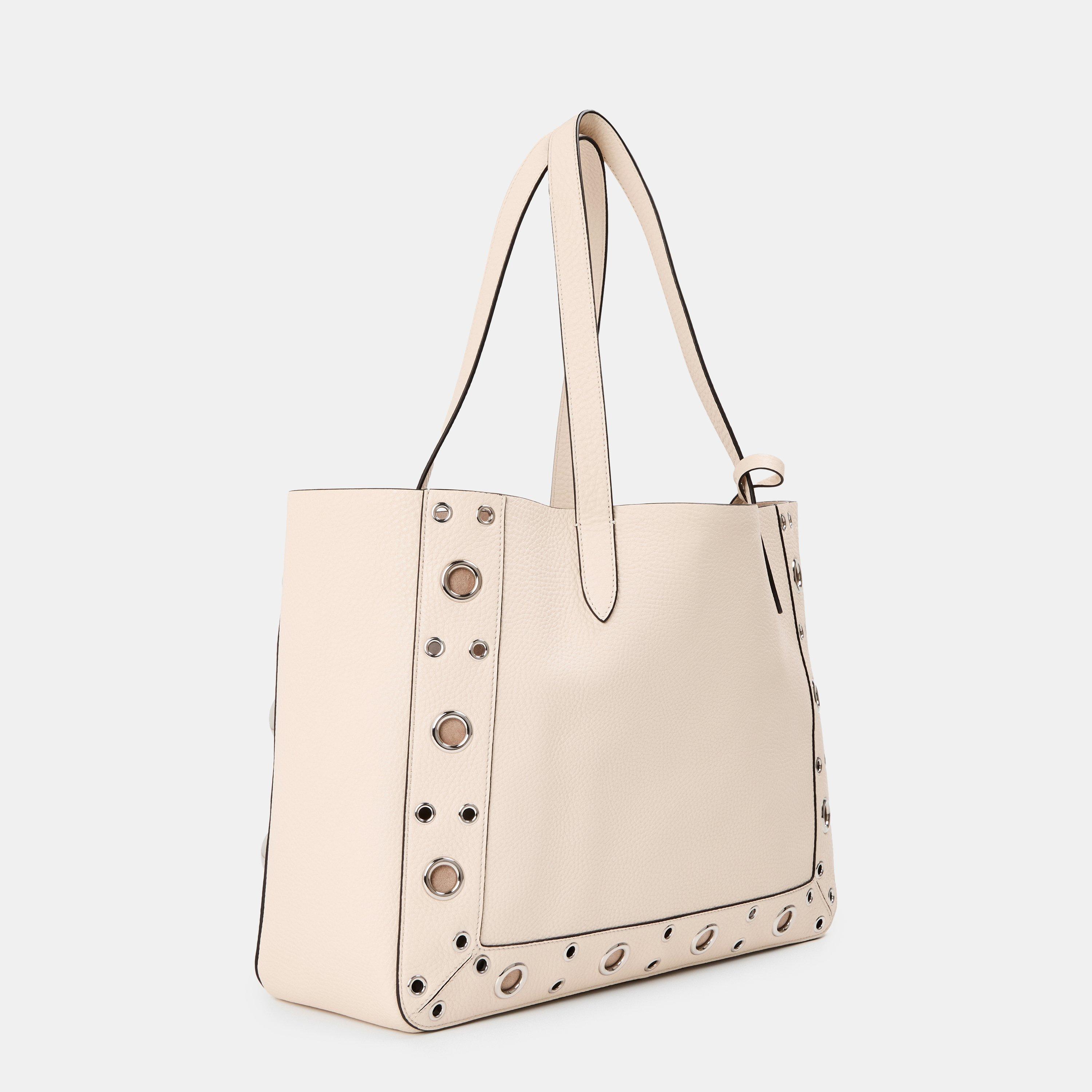 Light Ivory - Valentino Garavani - Women's Nellcote Leather Tote Bag - 2