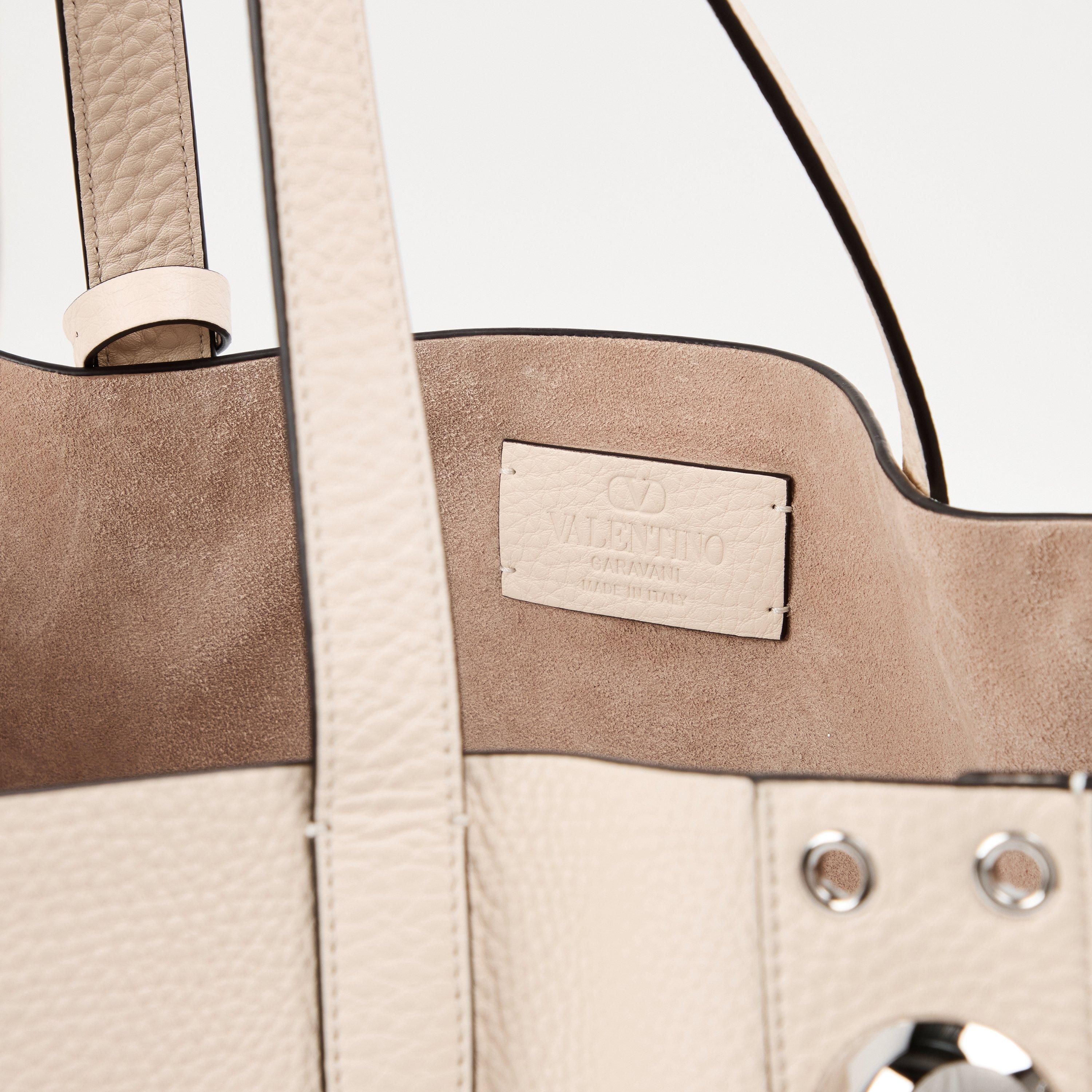 Light Ivory - Valentino Garavani - Women's Nellcote Leather Tote Bag - 5