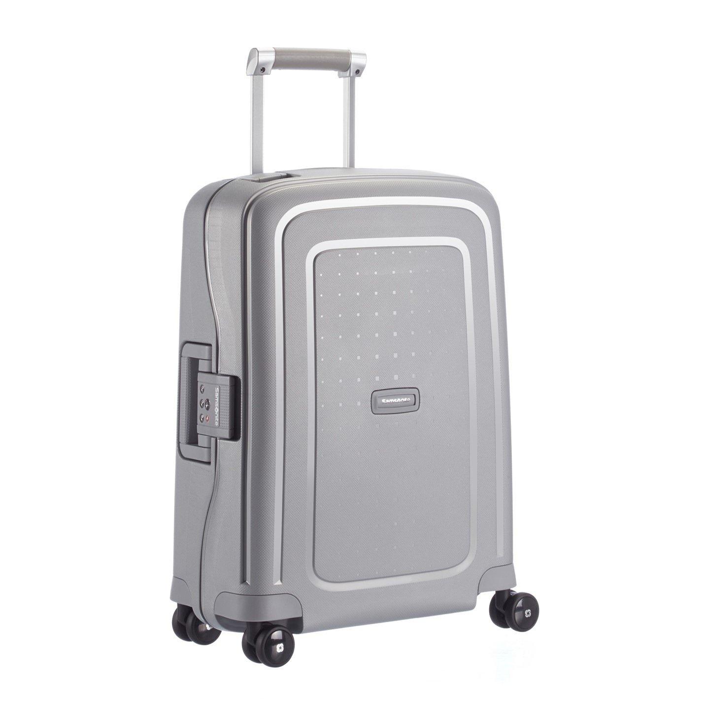 Samsonite  Scure Spinner 55X40x20cm Cabin Hard Suitcase - Silver