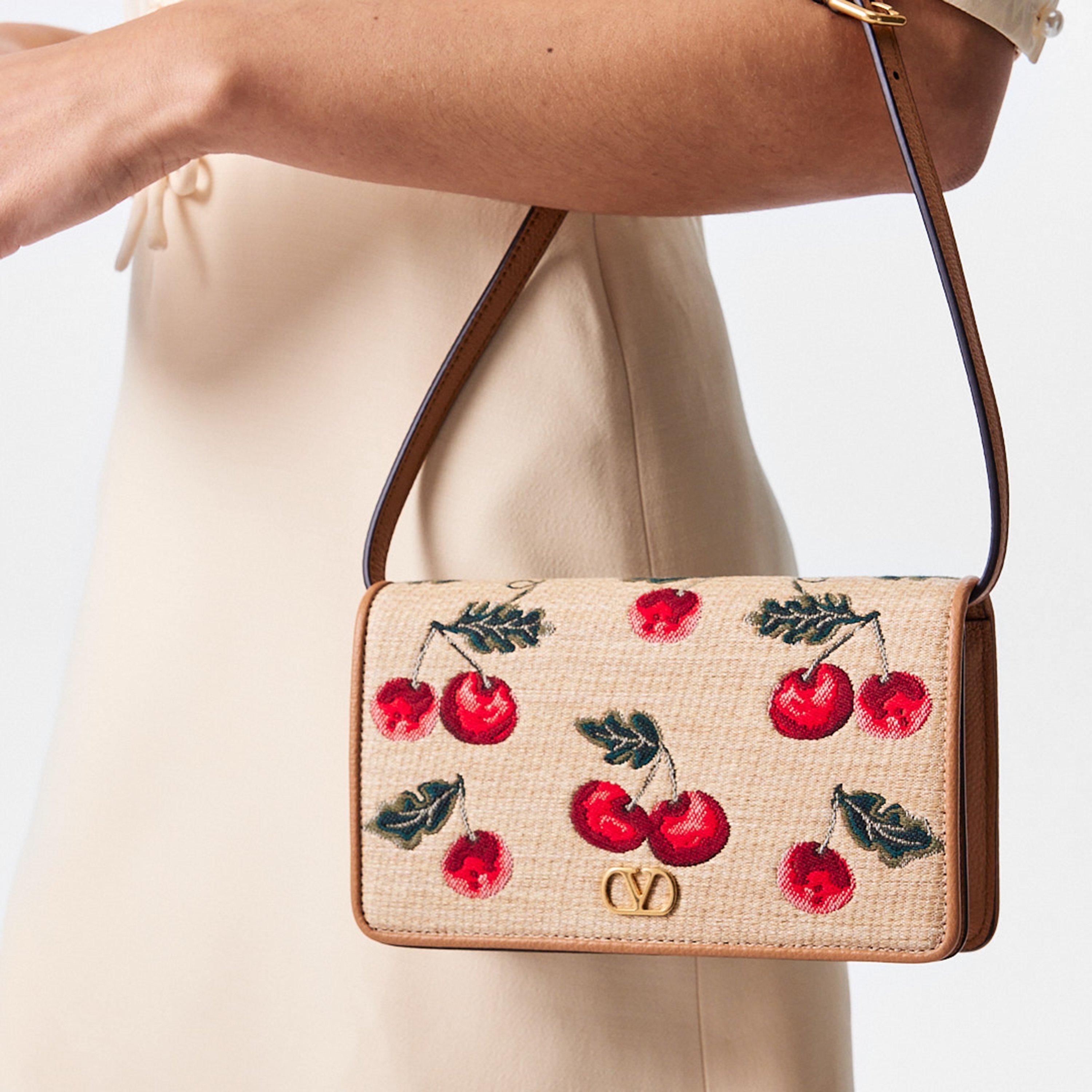 Natural/Cherry - Valentino Garavani - Cherry Mini Bag - 3