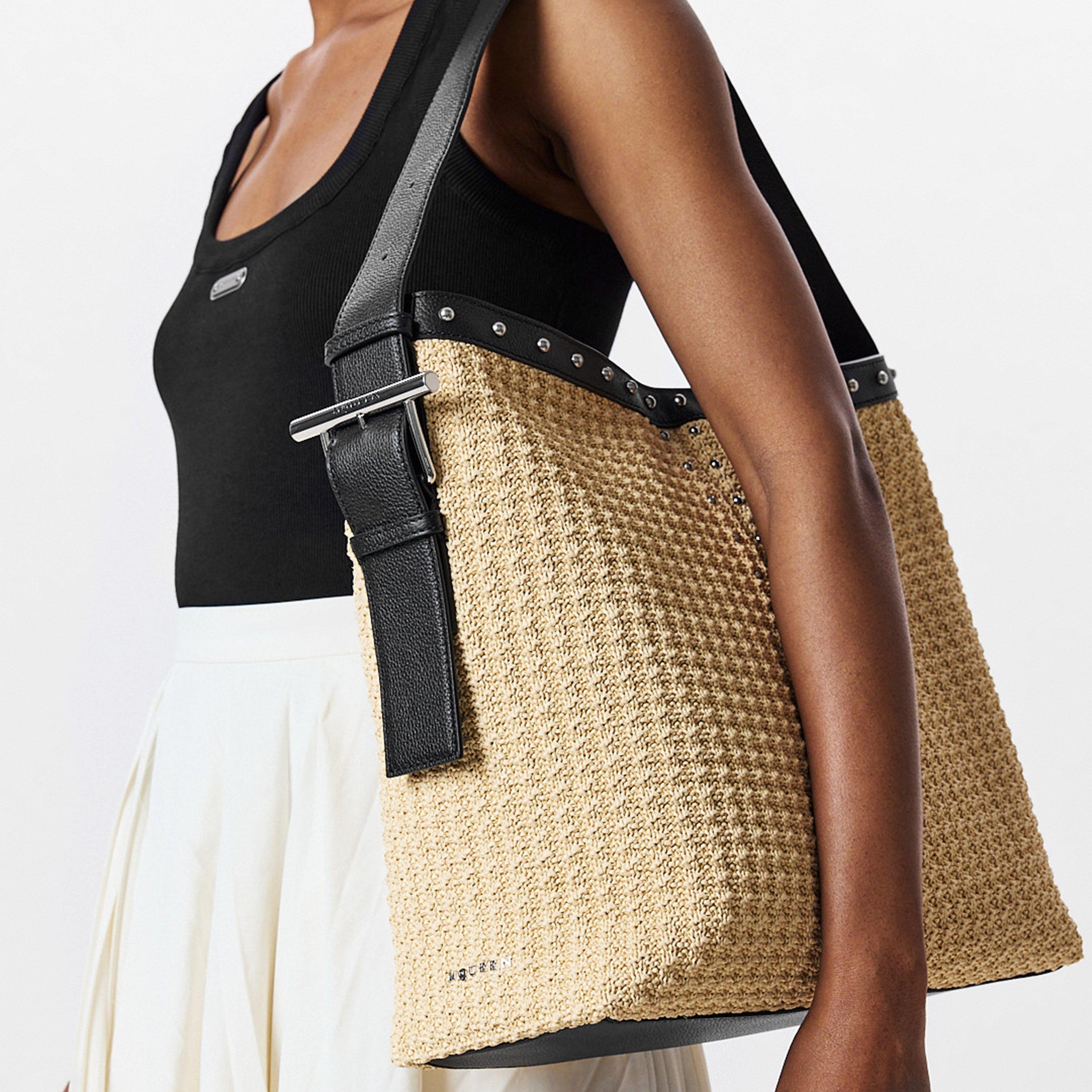 Natural/Black - Alexander McQueen - Women's Alex Sling Shoulder Hobo Bag - 3