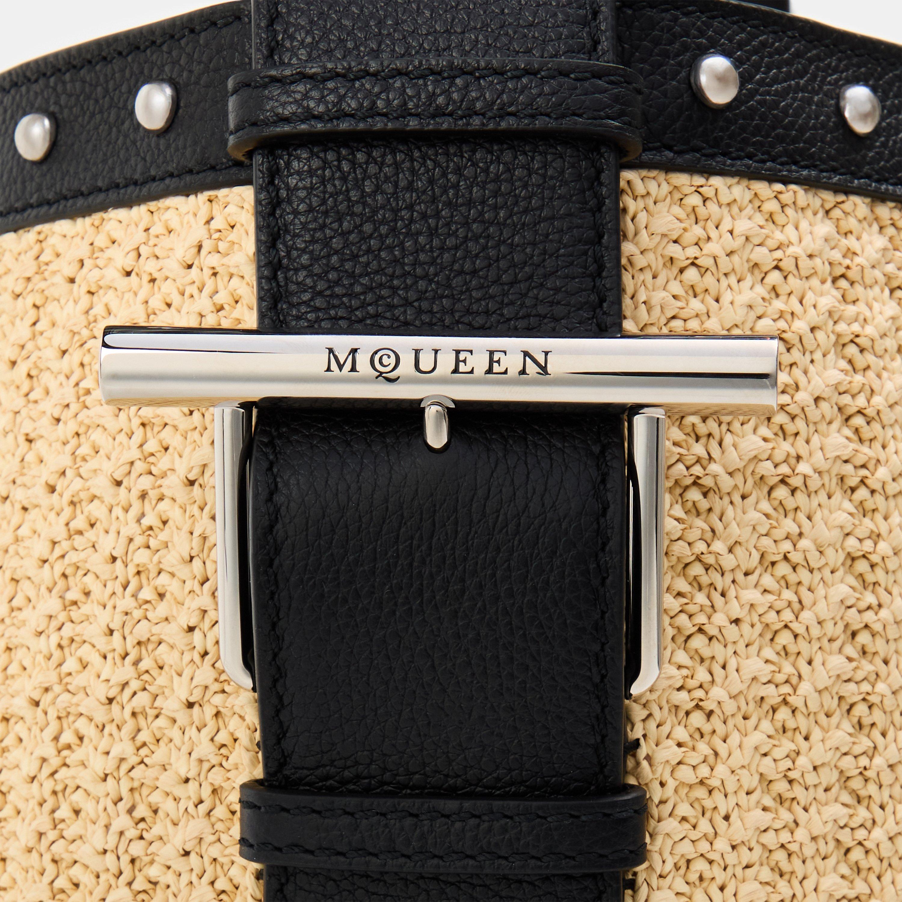 Natural/Black - Alexander McQueen - Women's Alex Sling Shoulder Hobo Bag - 4