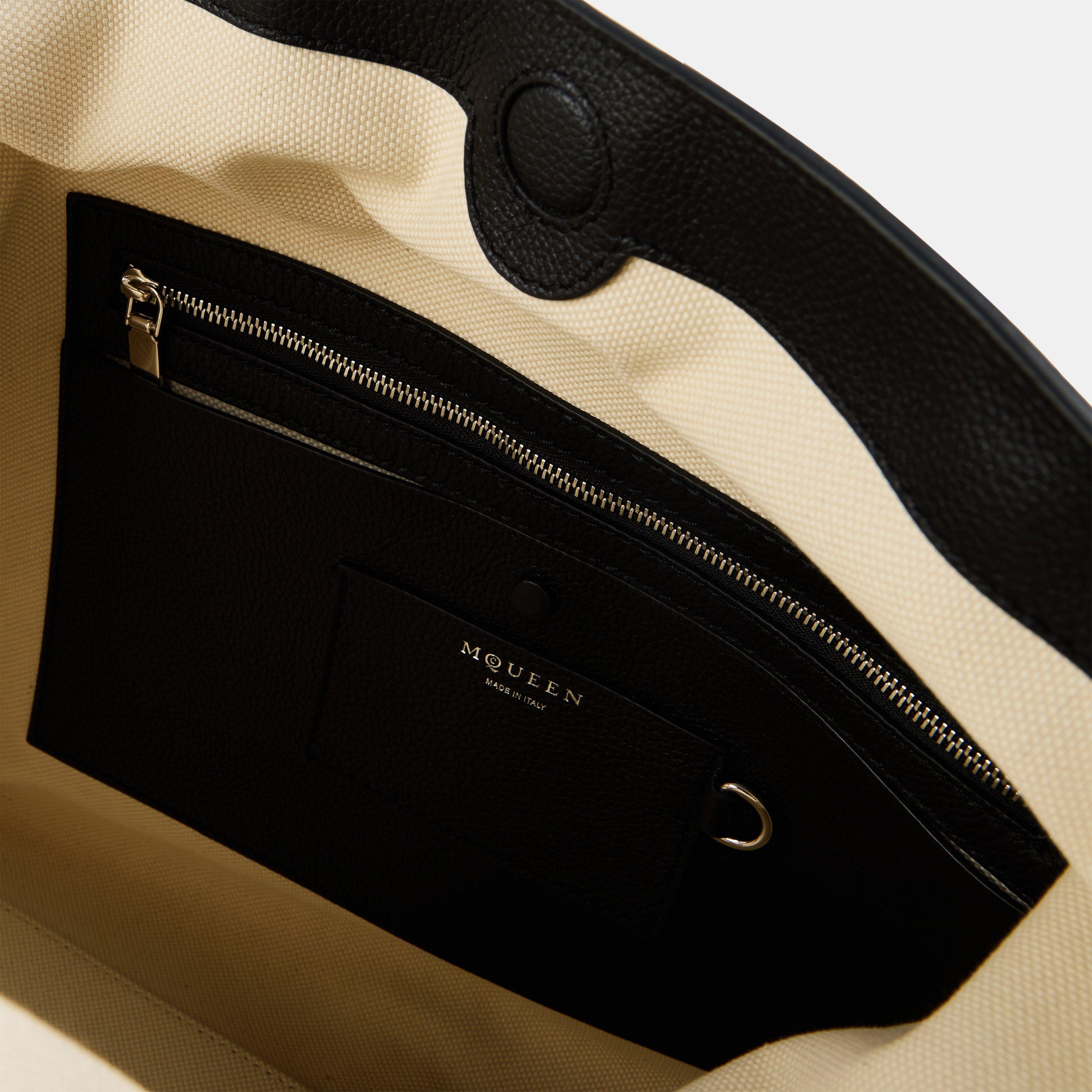 Natural/Black - Alexander McQueen - Women's Alex Sling Shoulder Hobo Bag - 5