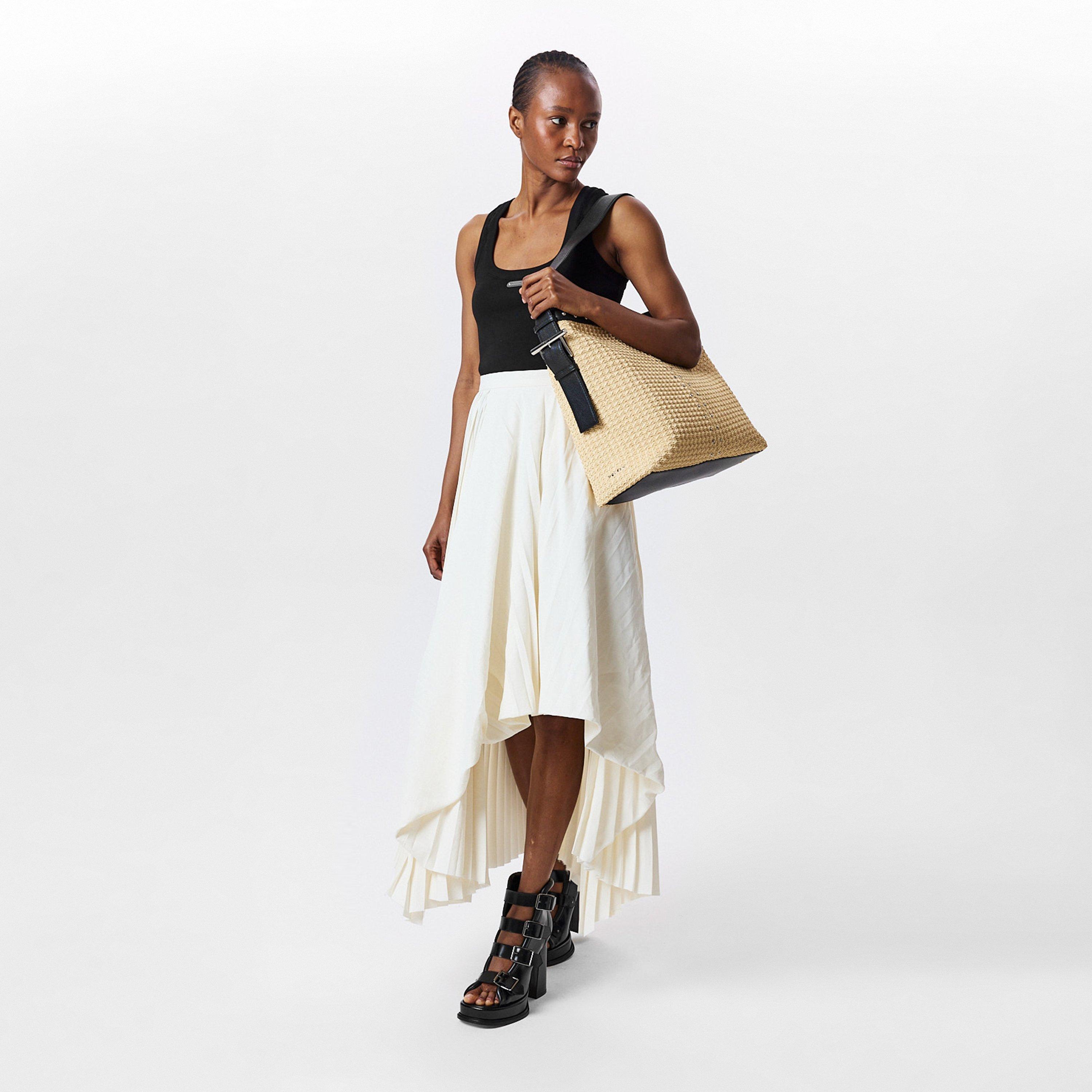 Natural/Black - Alexander McQueen - Women's Alex Sling Shoulder Hobo Bag - 6