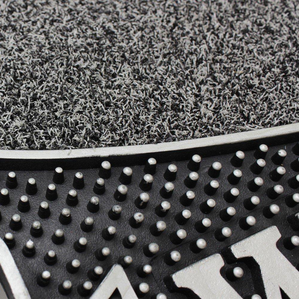 Silver - JVL - Metallic Silver Welcome PVC Scraper Doormat - 3