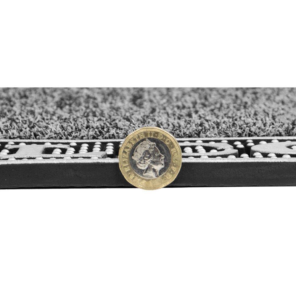 Silver - JVL - Daisy Metallic Silver PVC Pin Doormat - 4