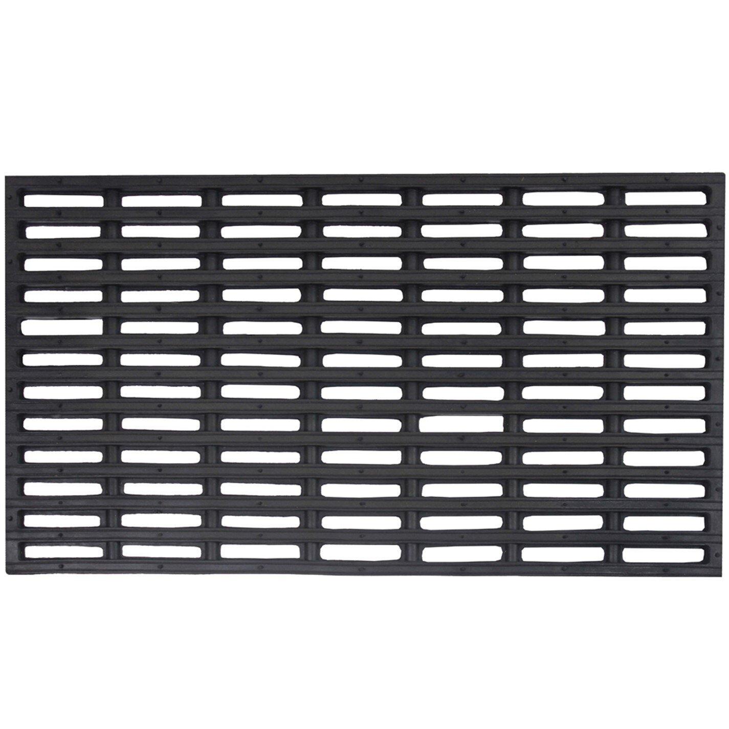 Black - JVL - Robusta Rubber Doormat - 1