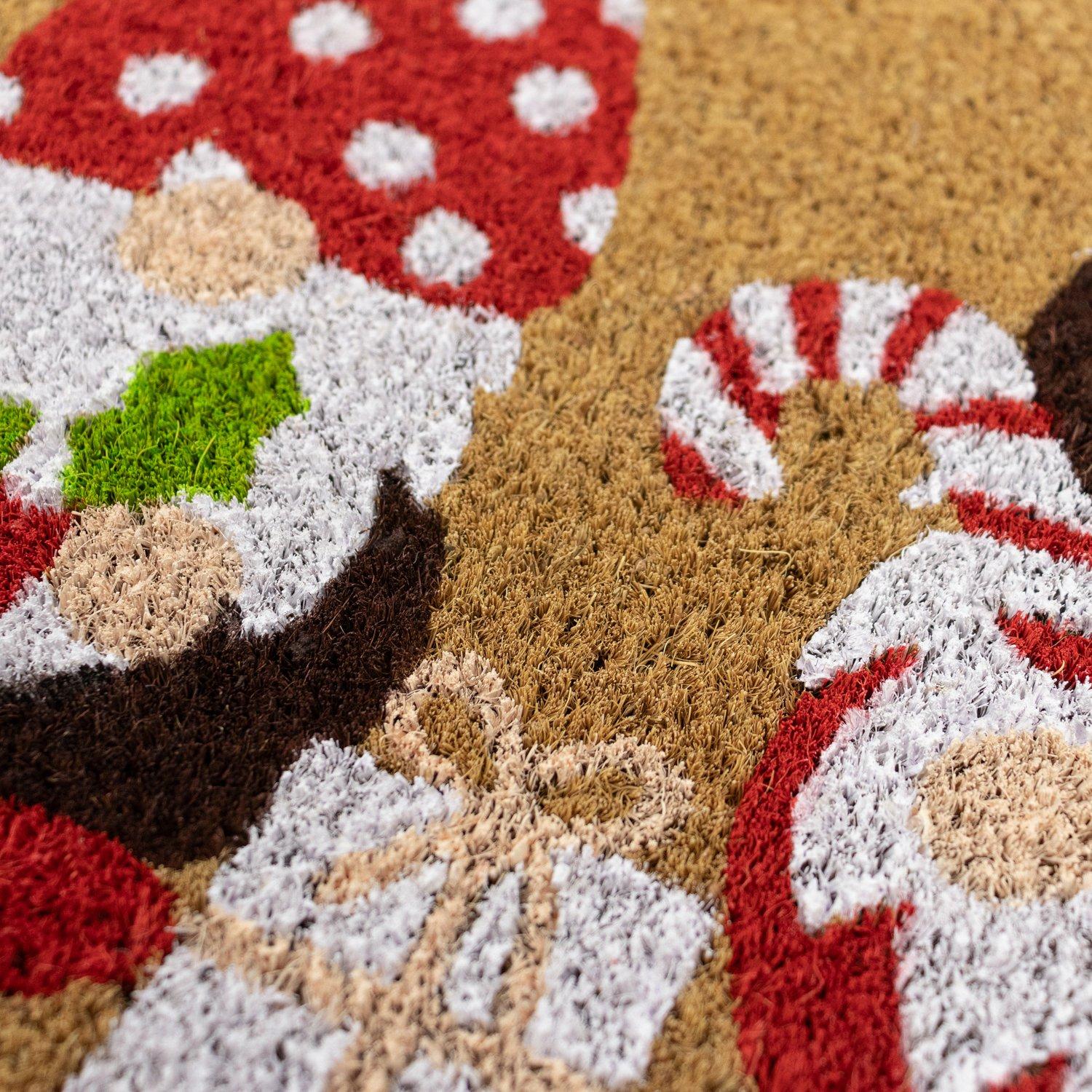 Multi - JVL - Gonks Latex Backed Christmas Coir Doormat - 3