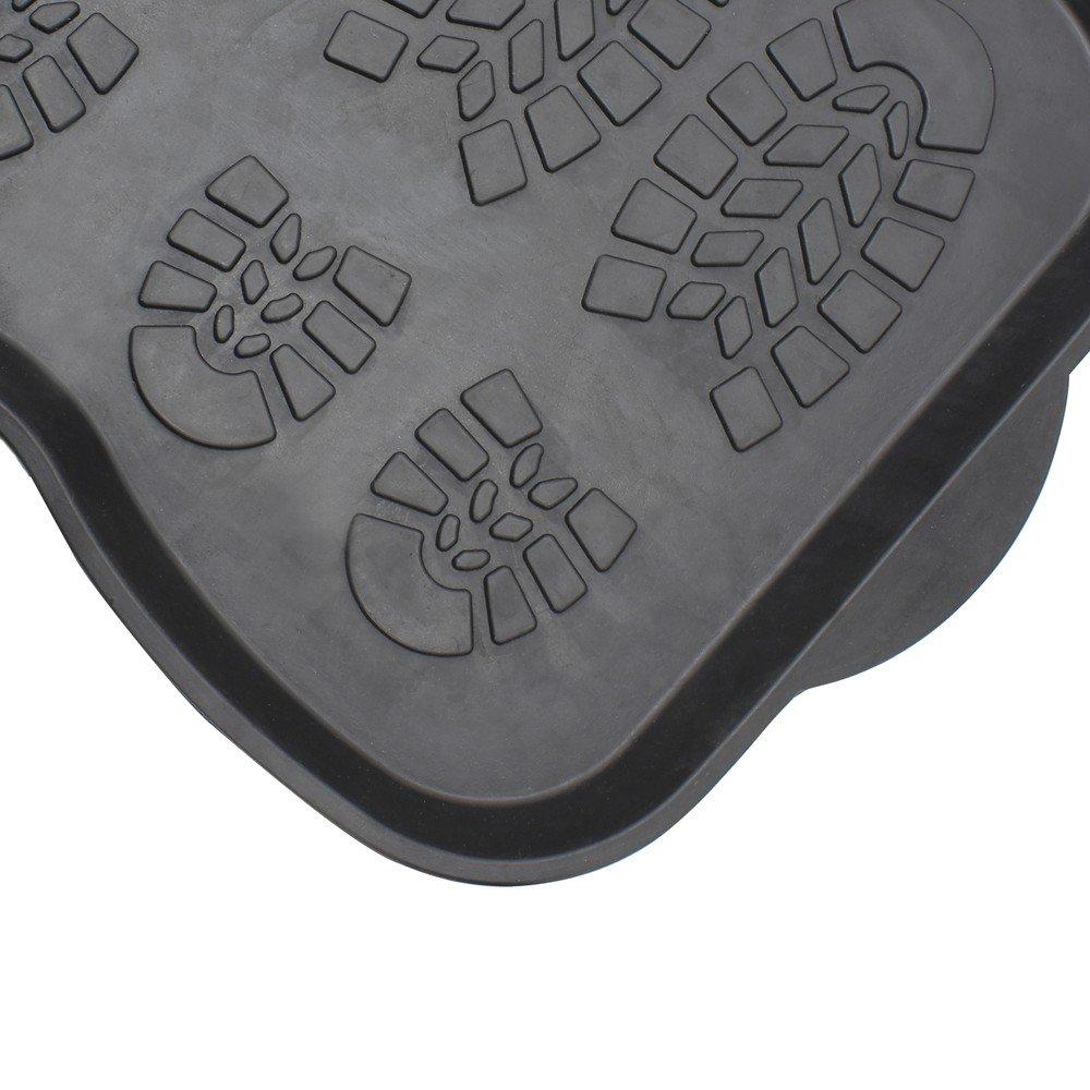 Black - JVL - Ox Rubber Boot Tray Mat - 2