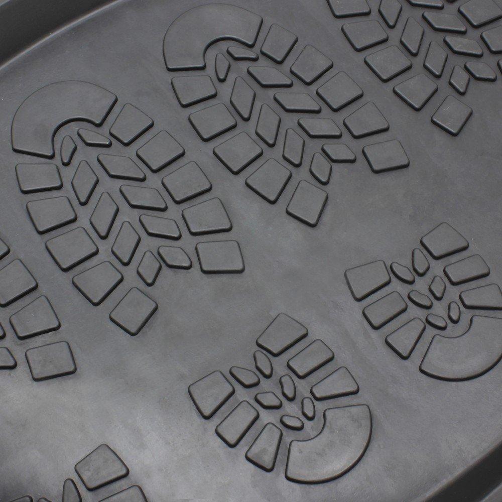 Black - JVL - Ox Rubber Boot Tray Mat - 4