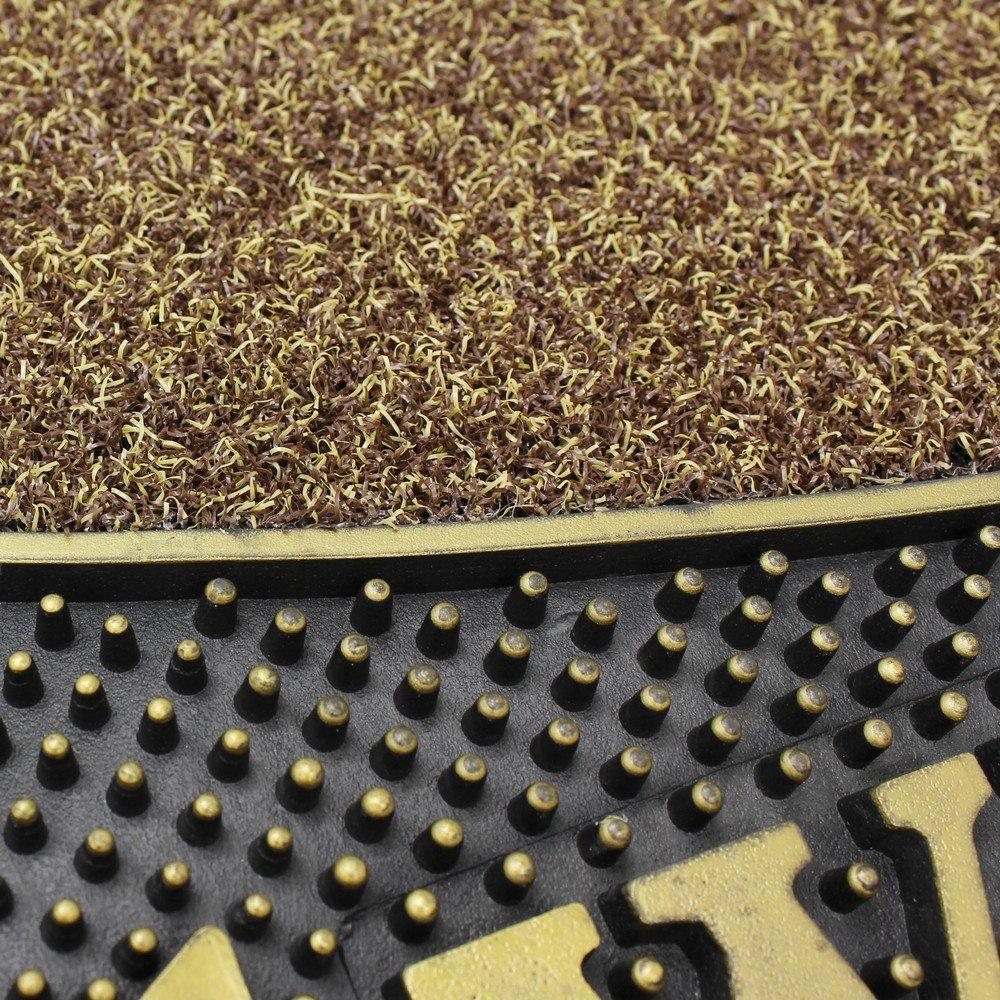 Gold - JVL - Metallic Gold Welcome PVC Scraper Doormat - 3