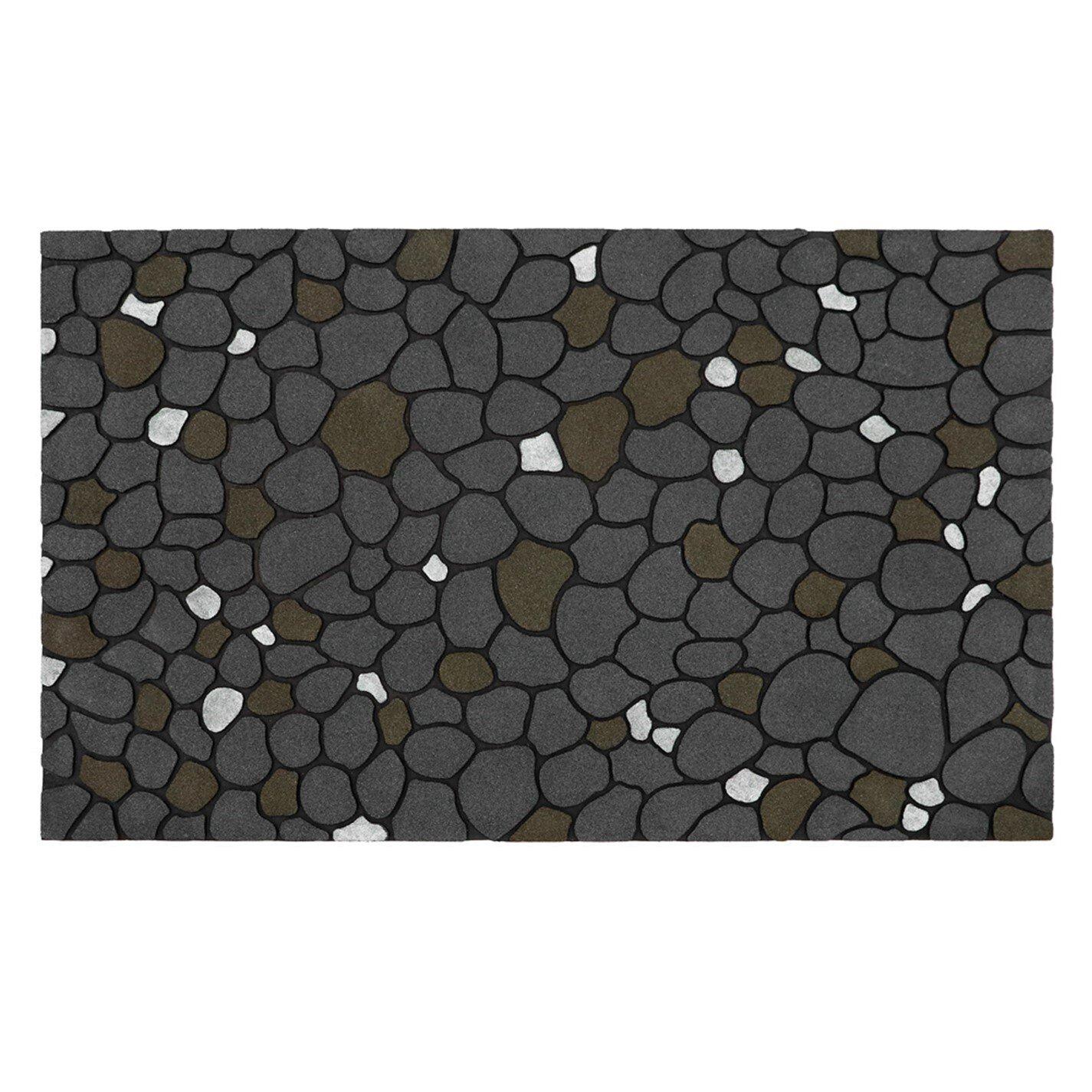 Grey - JVL - Canyon Rubber Scraper Doormat - 1