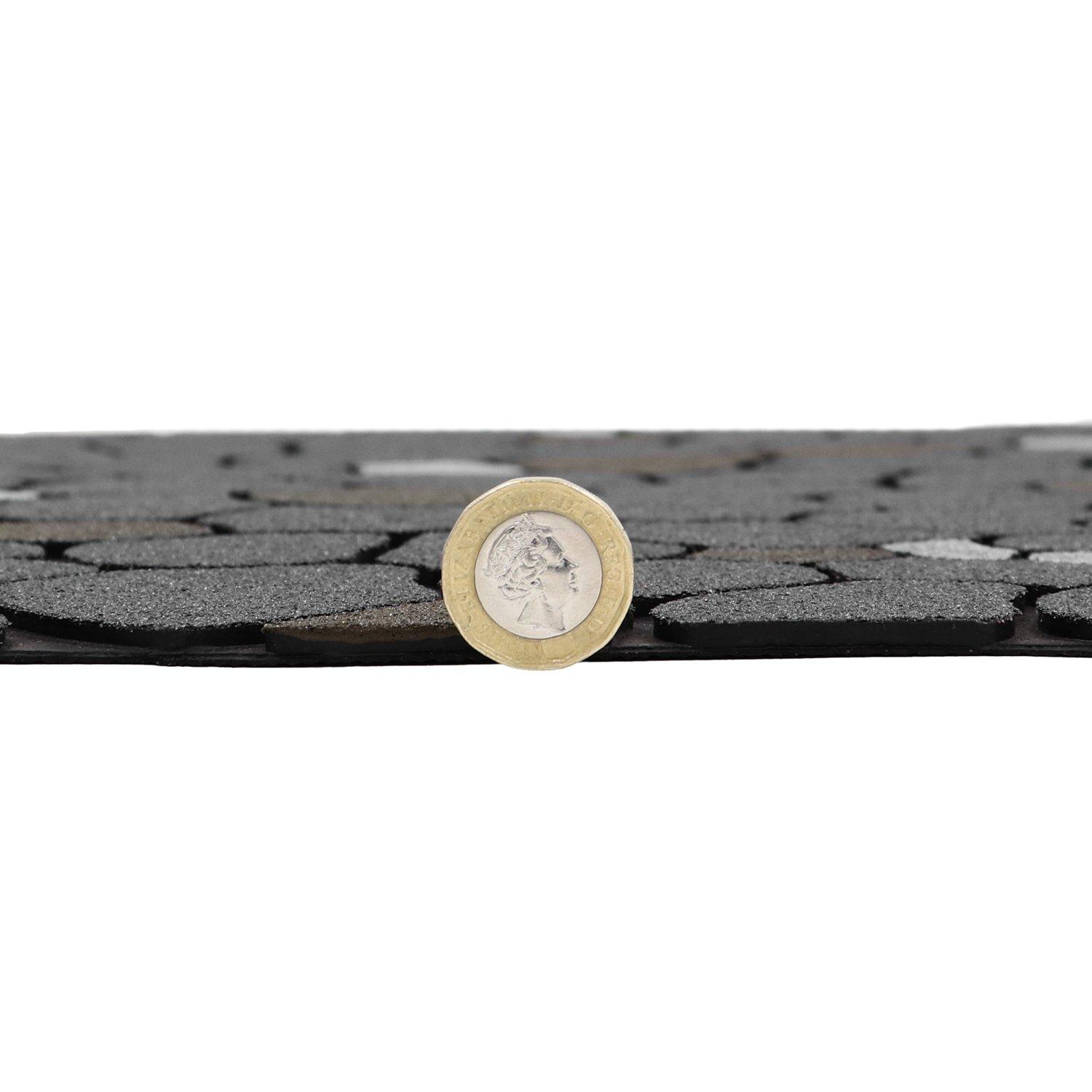 Grey - JVL - Canyon Rubber Scraper Doormat - 4