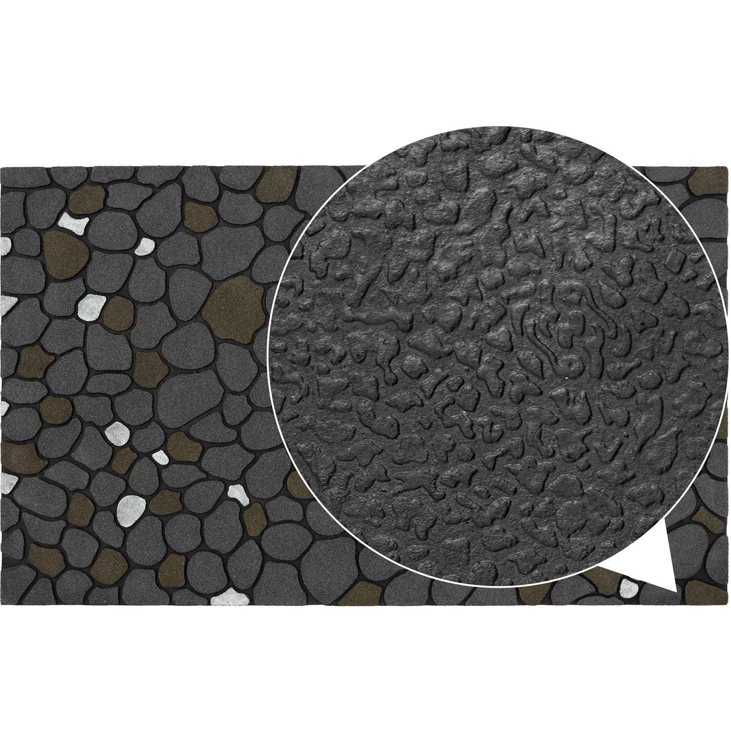 Grey - JVL - Canyon Rubber Scraper Doormat - 5