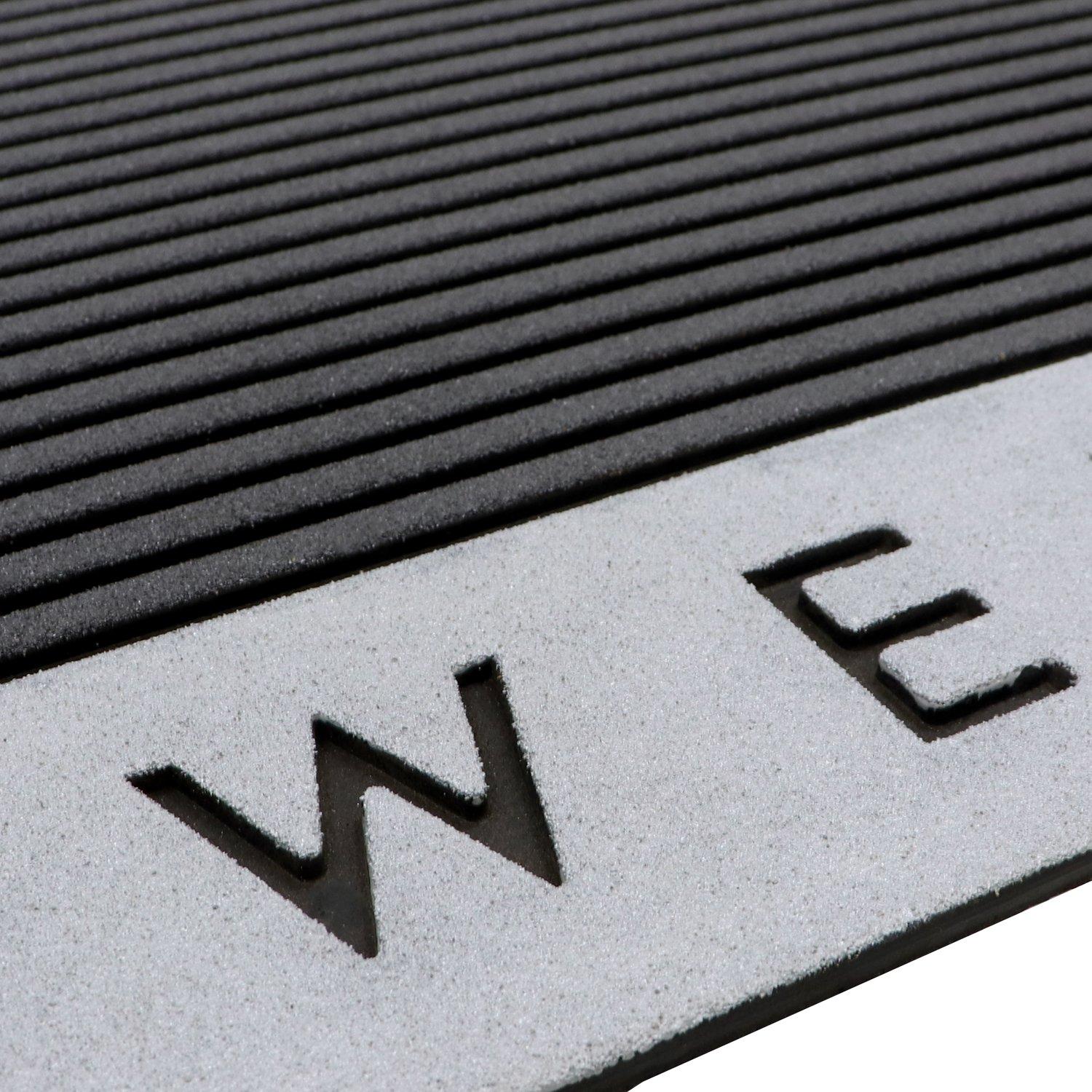 Grey - JVL - Quartz Welcome Rubber Doormat - 3