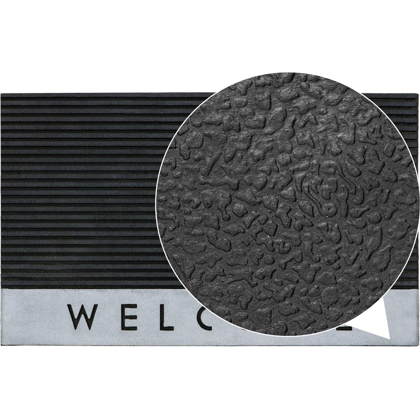 Grey - JVL - Quartz Welcome Rubber Doormat - 6