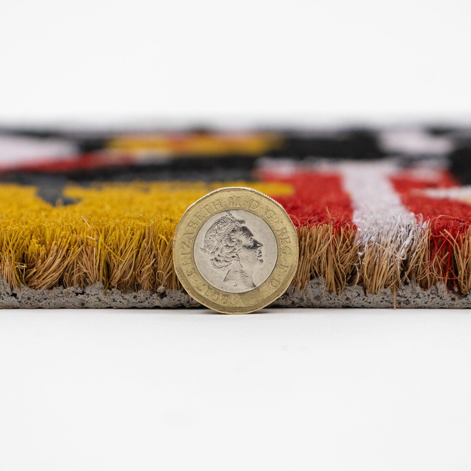 Multi - JVL - Santa Latex Backed Christmas Coir Doormat - 4