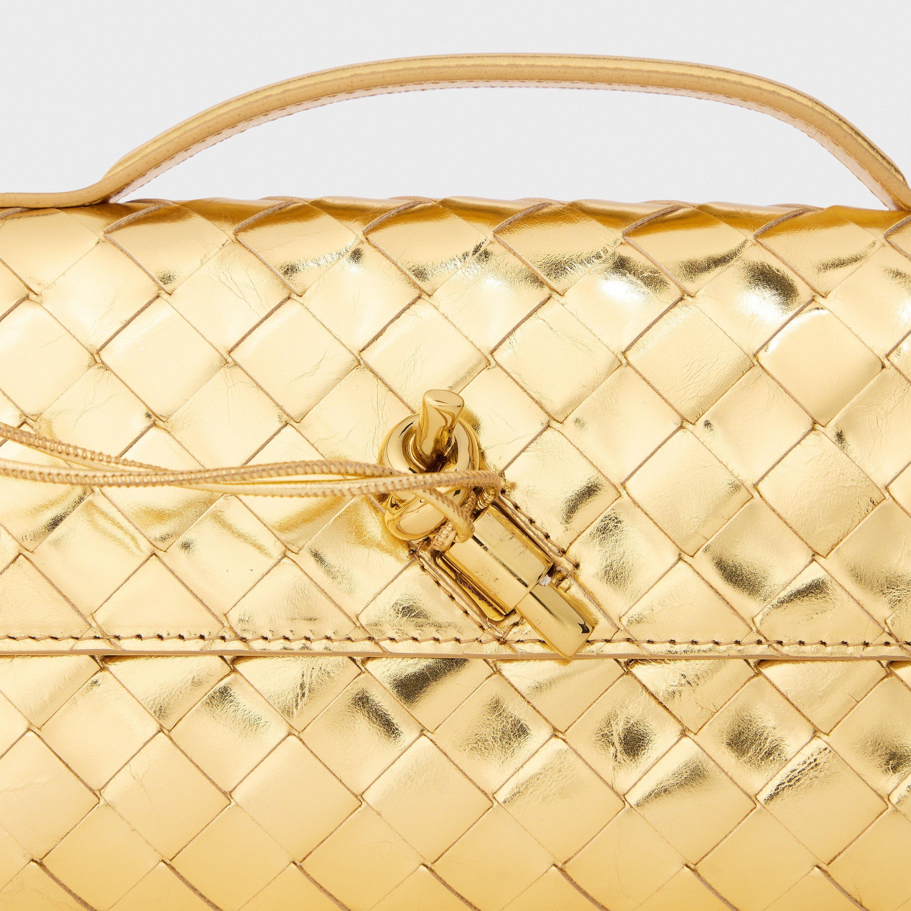 Gold/Brass - Bottega Veneta - Andiamo Clutch - 4