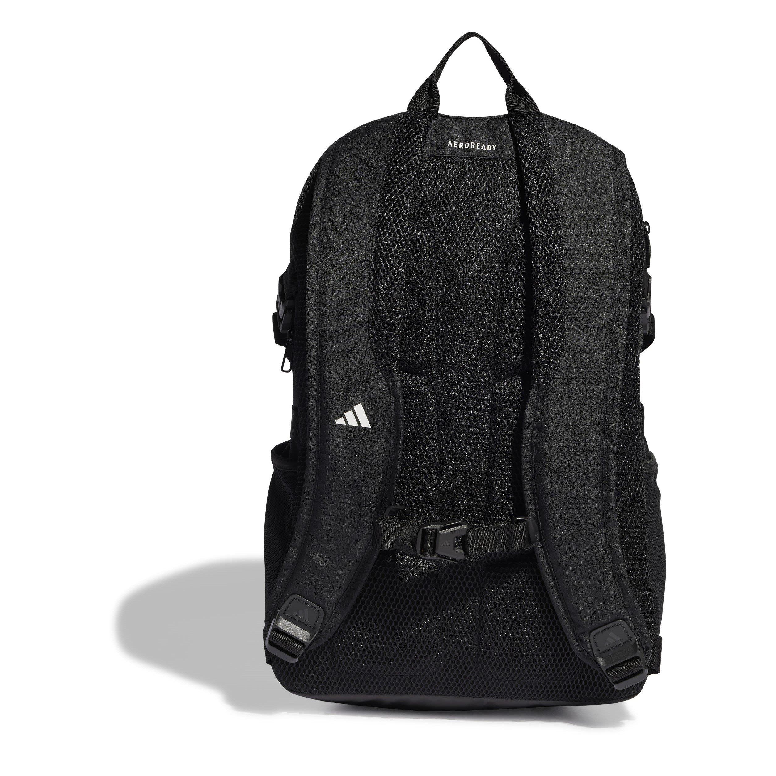 Black/White - adidas - Essentials 3-Stripes Performance Backpack - 2