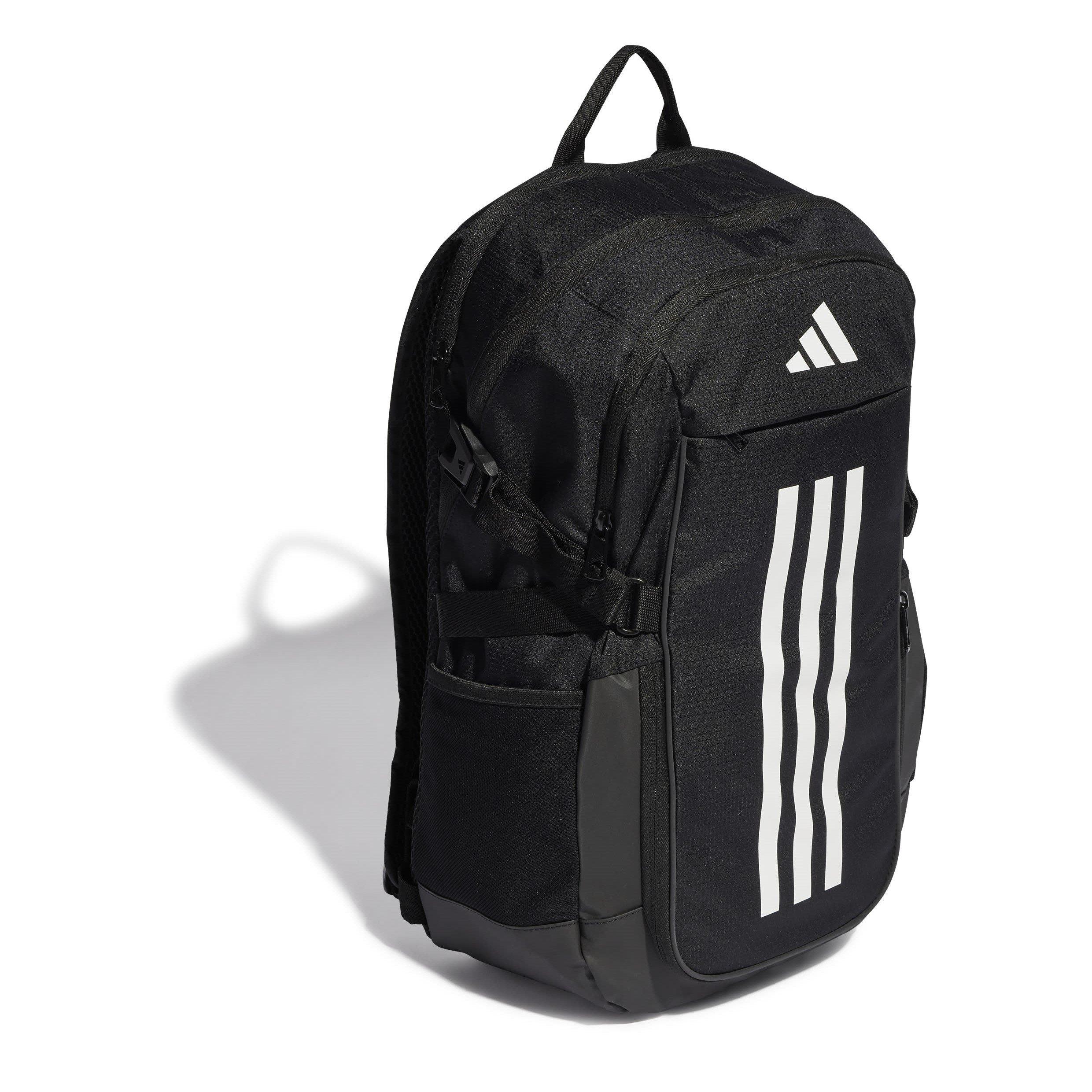 Black/White - adidas - Essentials 3-Stripes Performance Backpack - 3
