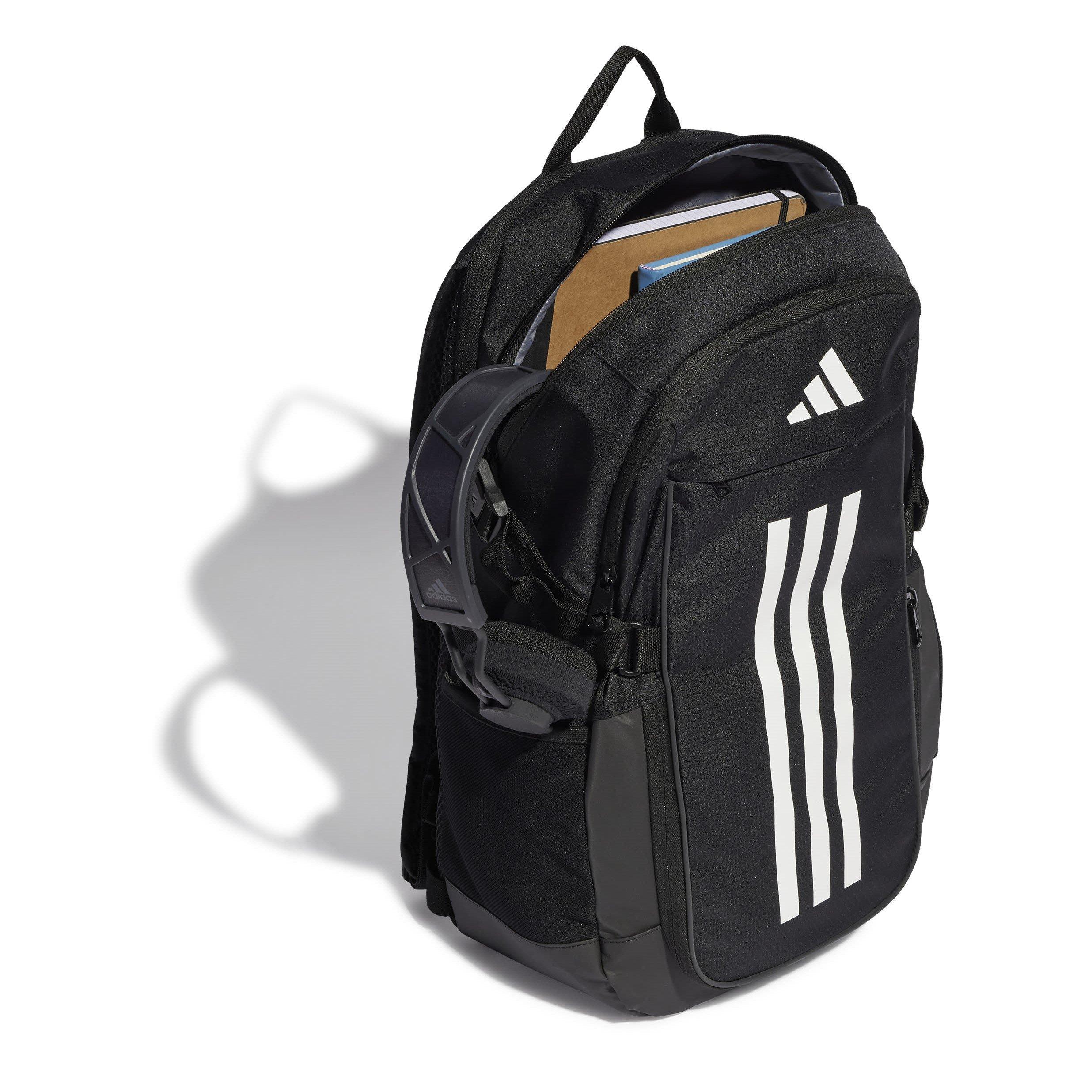 Black/White - adidas - Essentials 3-Stripes Performance Backpack - 4