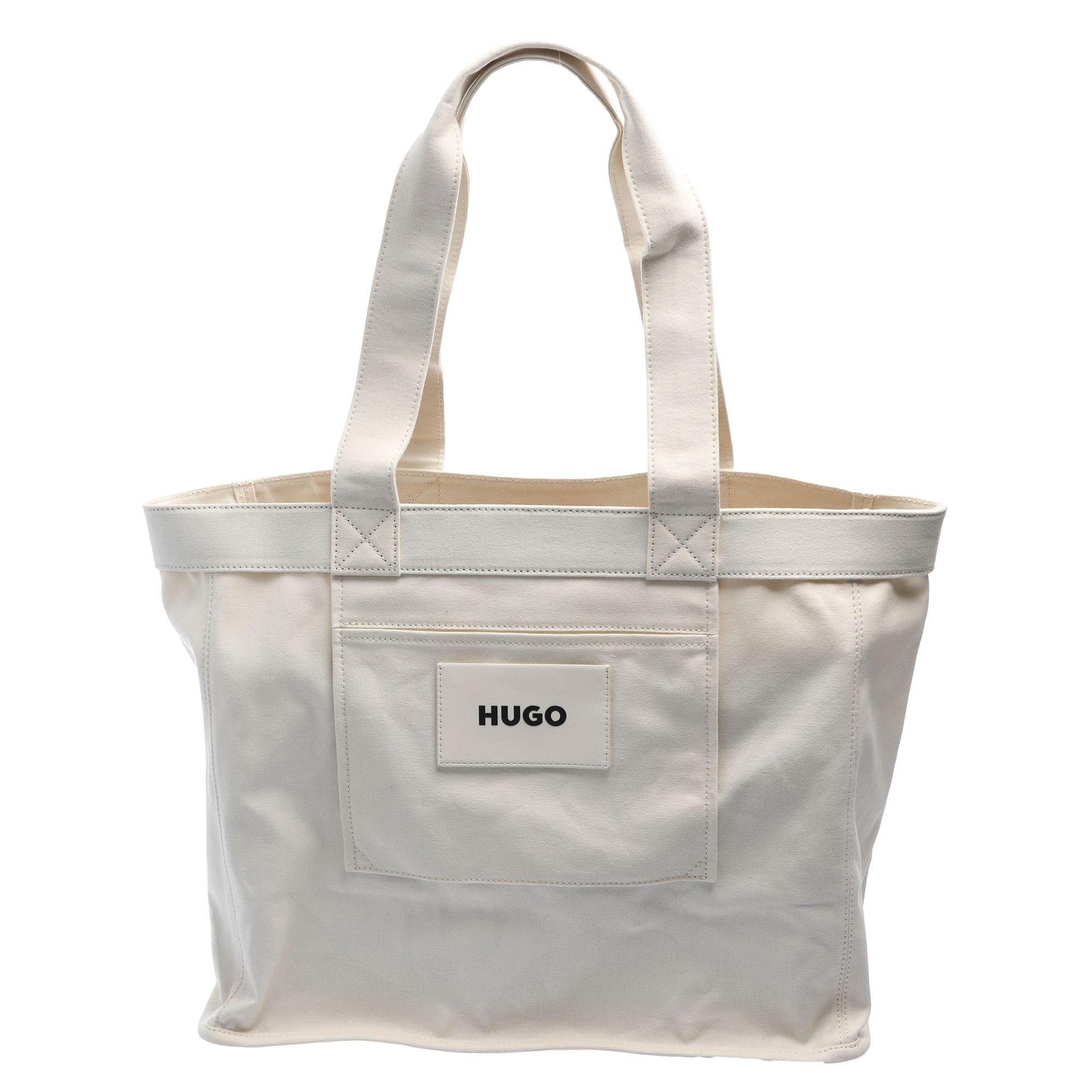 White - Hugo - Becky Canvas Tote Bag - 1