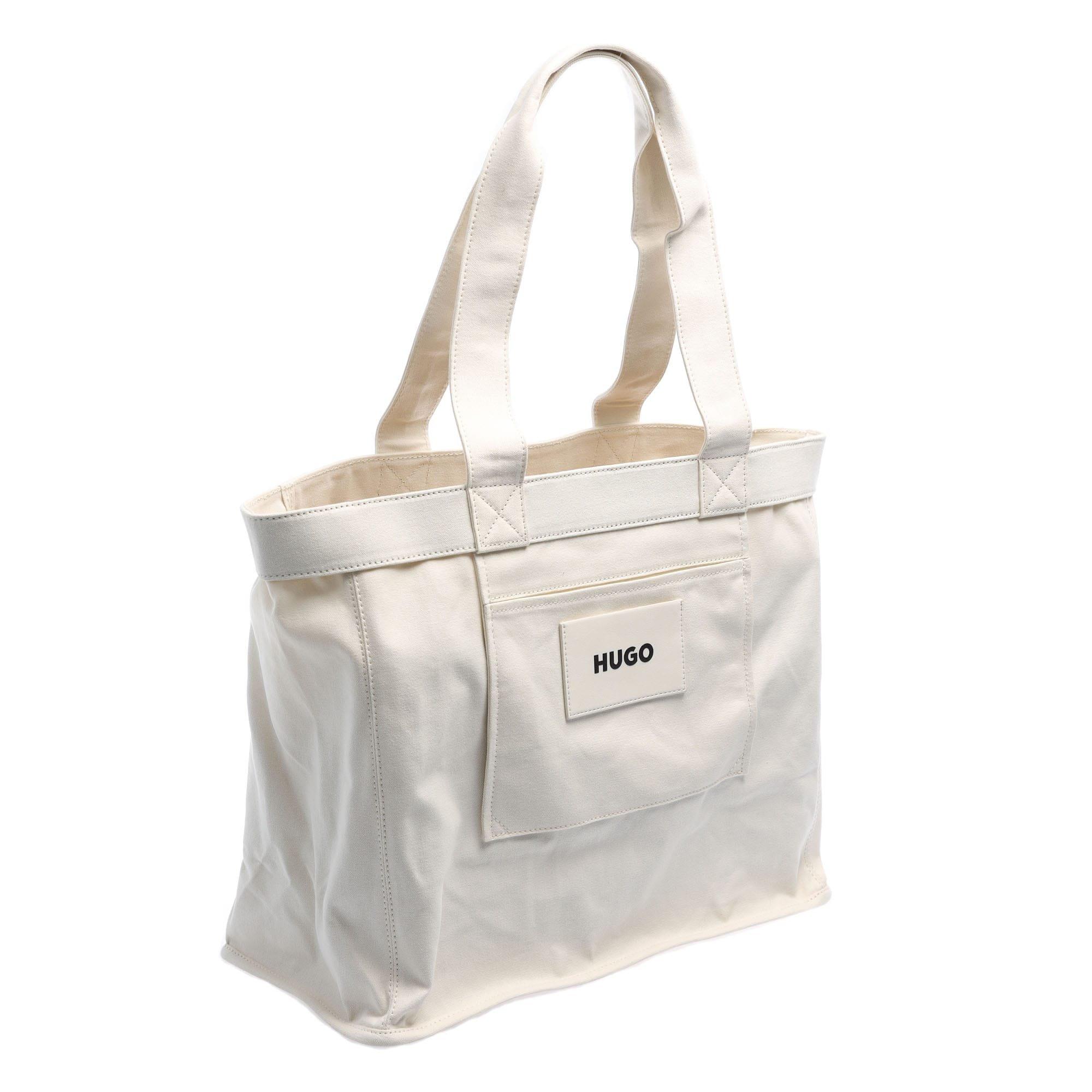 White - Hugo - Becky Canvas Tote Bag - 4