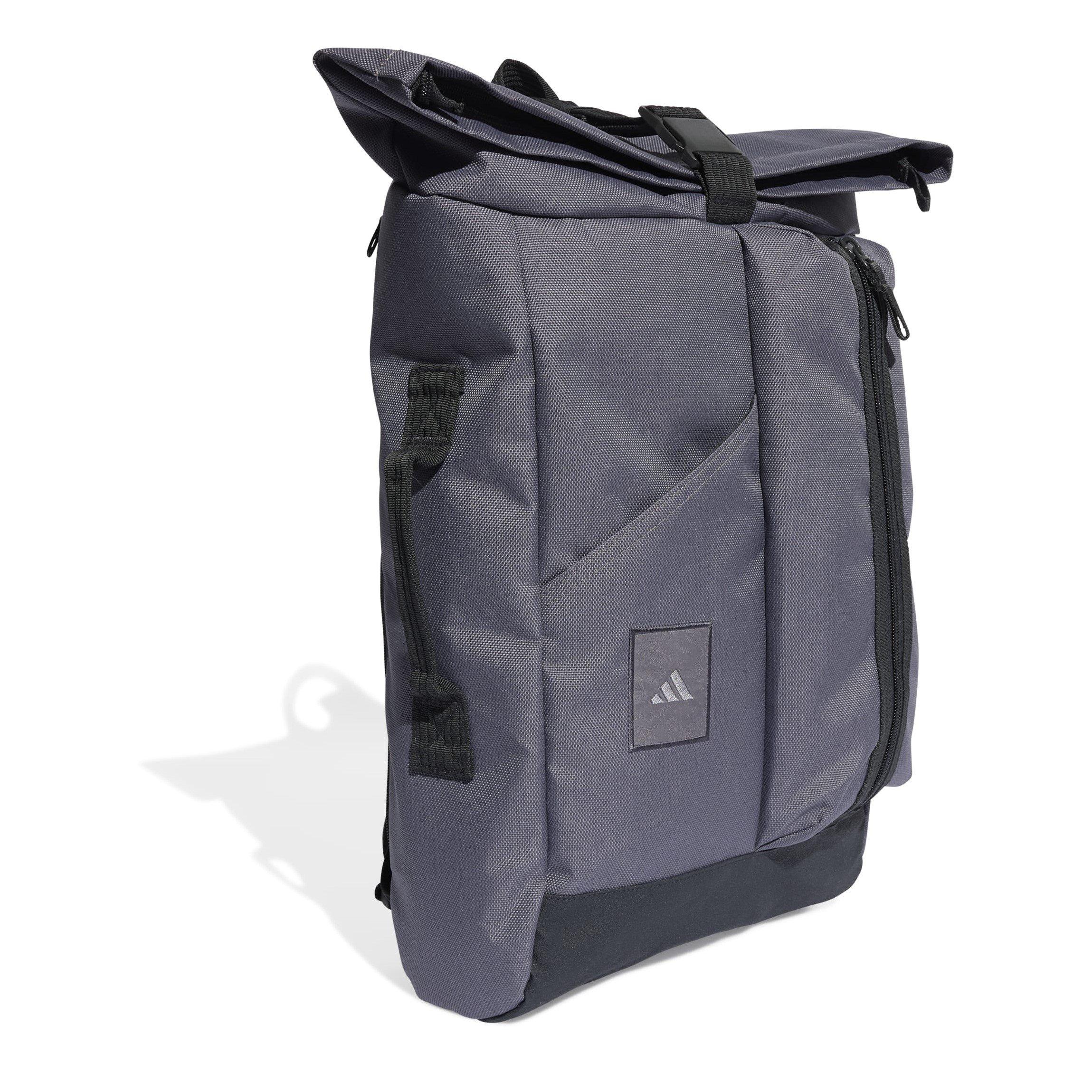 Trace Grey - adidas - Adults Utility Roll Backpack - 3