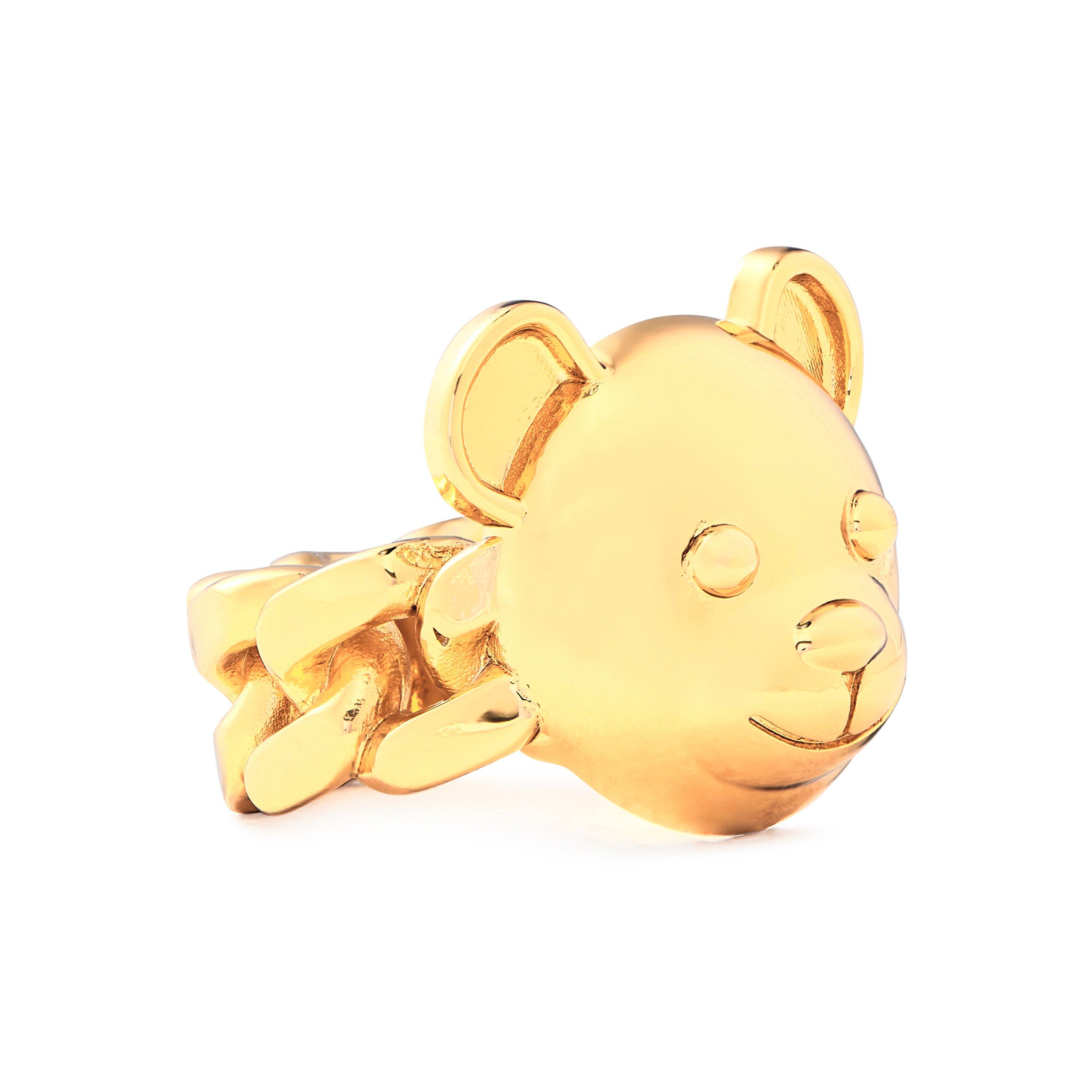 Gold A0606 - Moschino - Teddy Chain Ring - 3