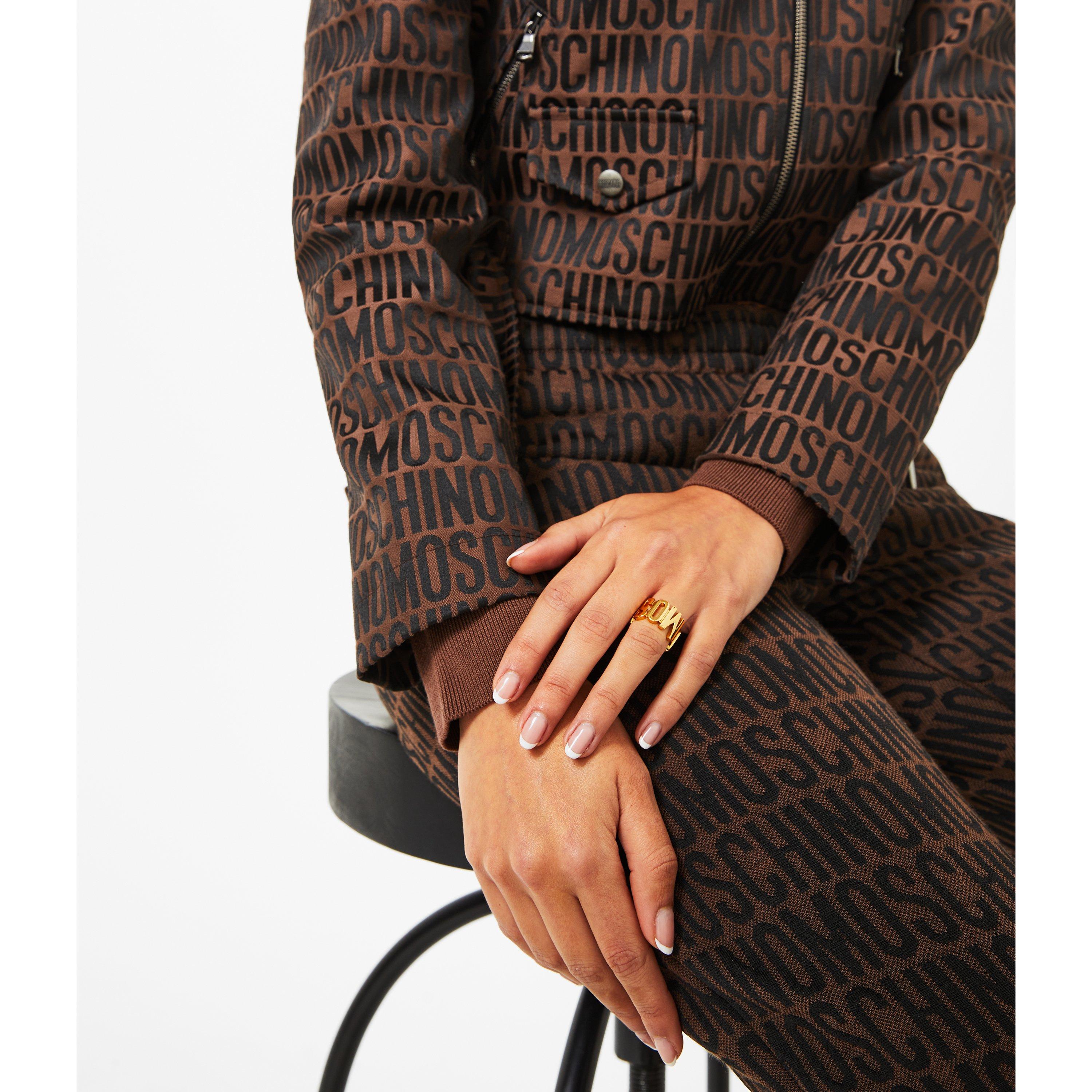 Gold A0606 - Moschino - Lettering Ring - 2