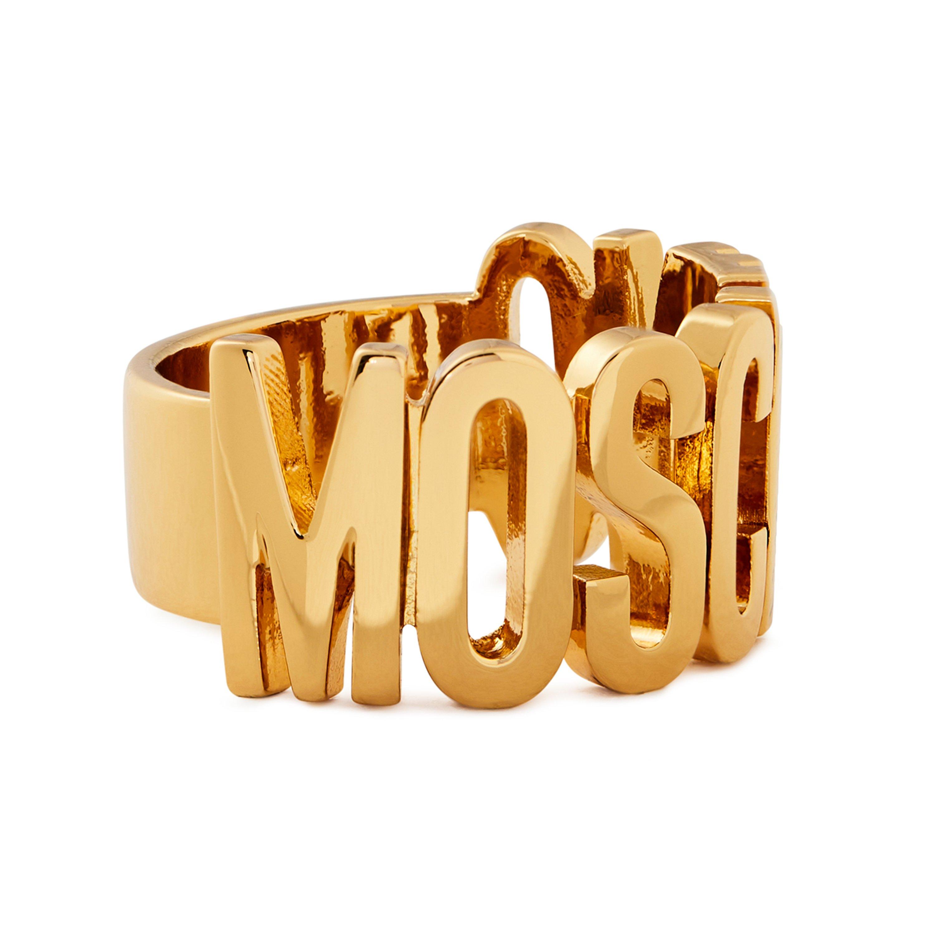 Gold A0606 - Moschino - Lettering Ring - 3