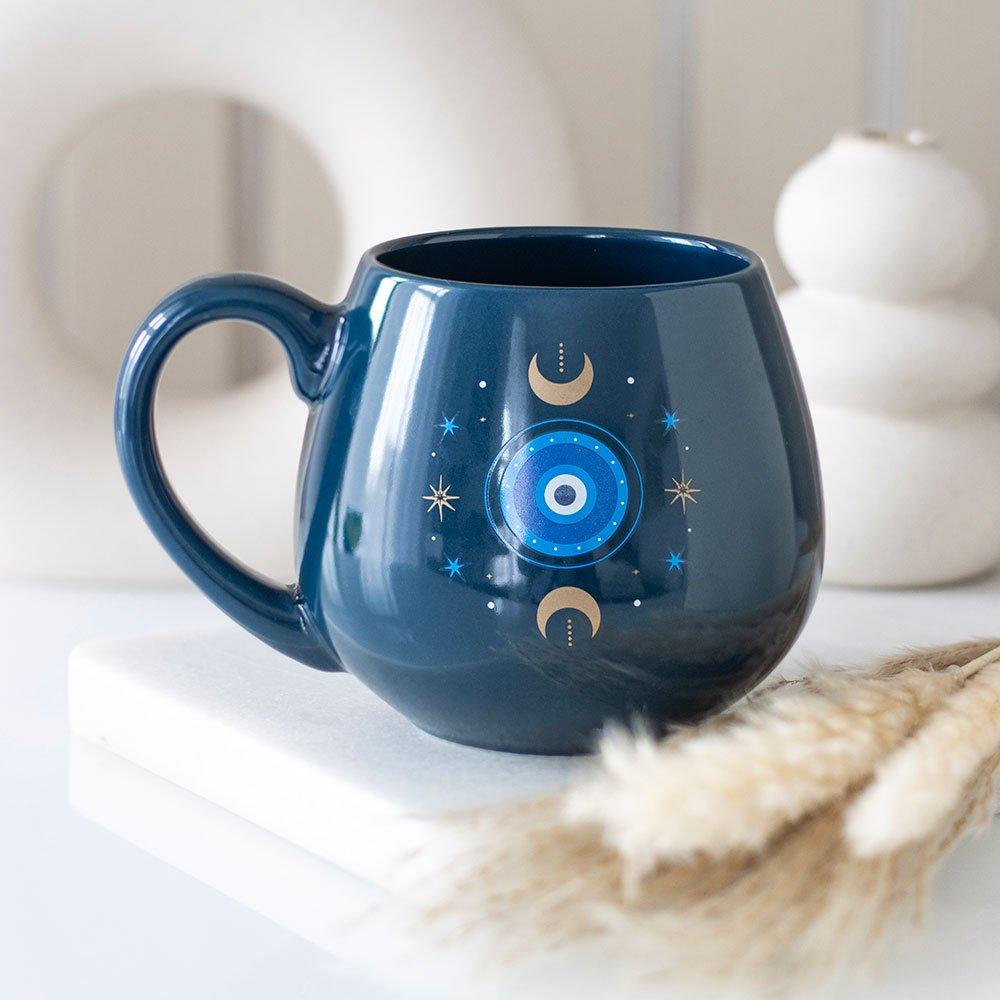 Something Different  All Seeing Eye Rounded Mug - Blue