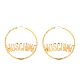 Moschino Lettering Hoop Earrings